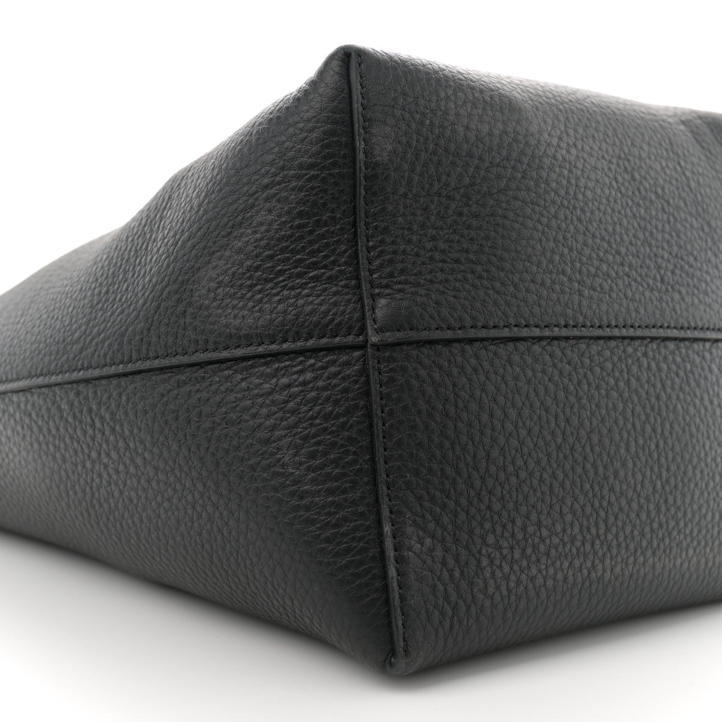 Grained Calfskin Medium N/S Park Tote Black