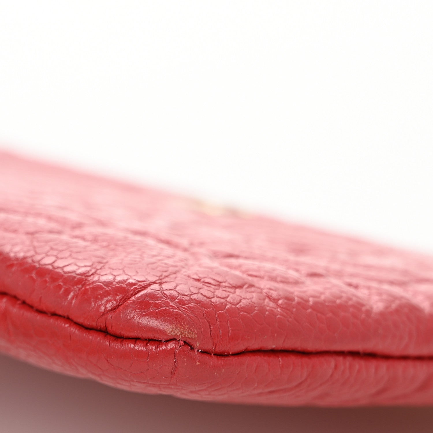 Chanel Caviar Camellia Embossed Cosmetic Pouch Red 10 of 10