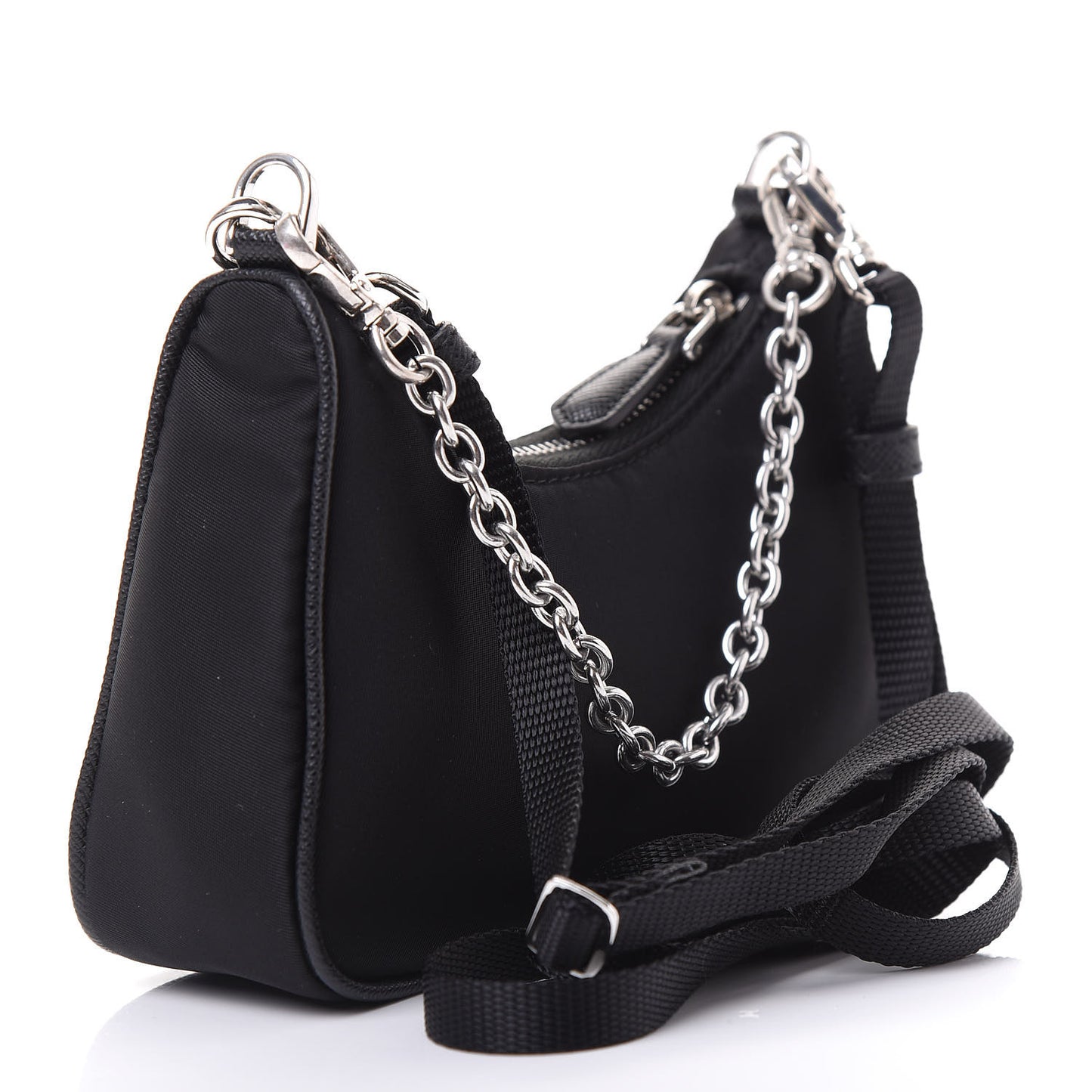 Tessuto Nylon Mini Re-Edition 2000 Shoulder Bag Black