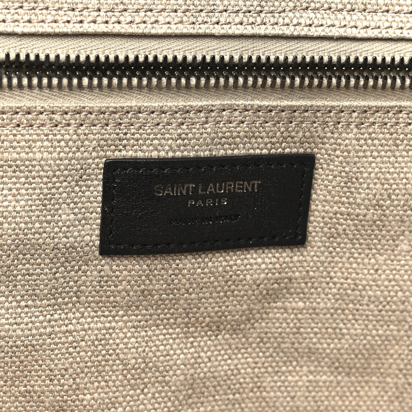 Linen Calfskin Rive Gauche Tote Optic White