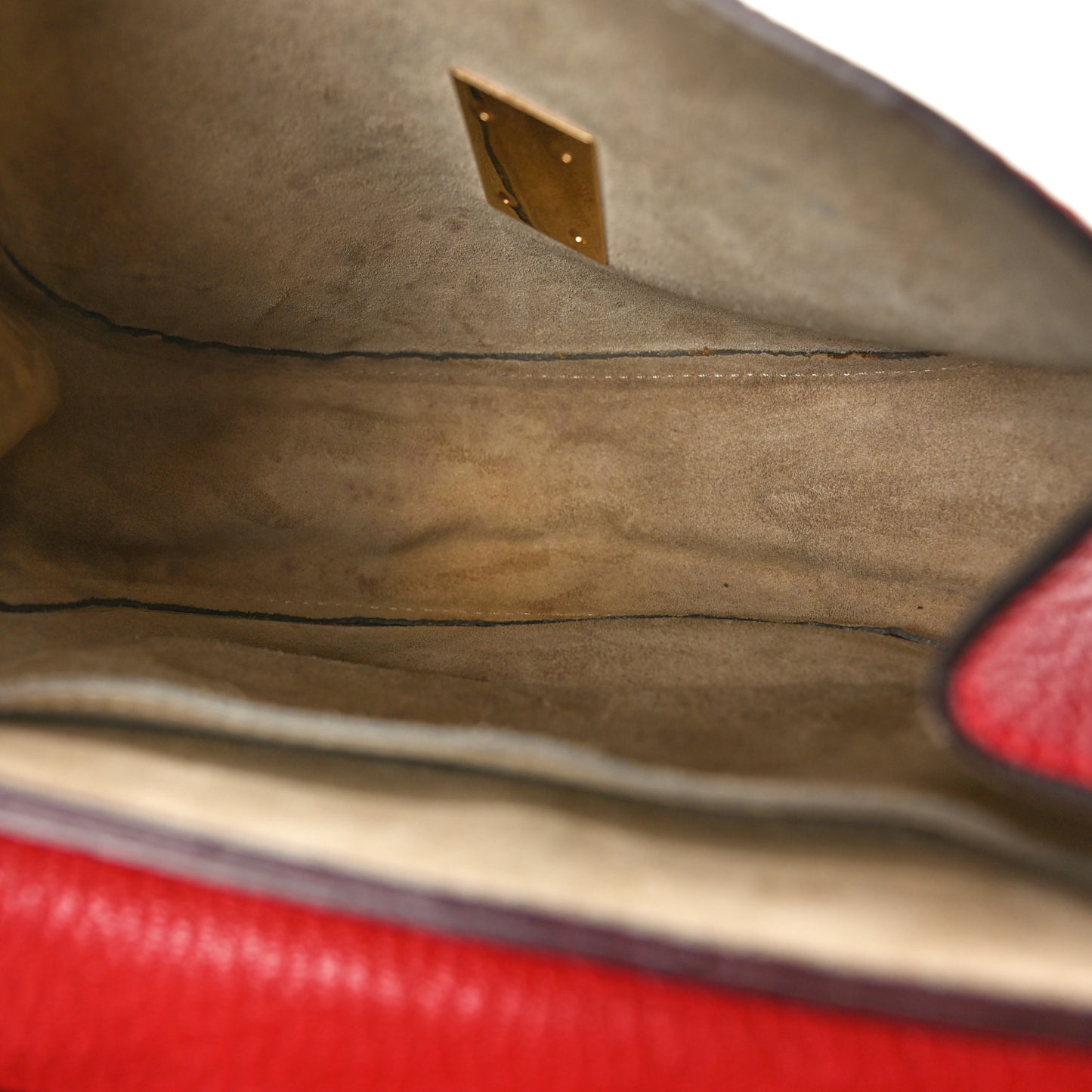 Grained Lambskin Drew Shoulder Bag Plaid Red