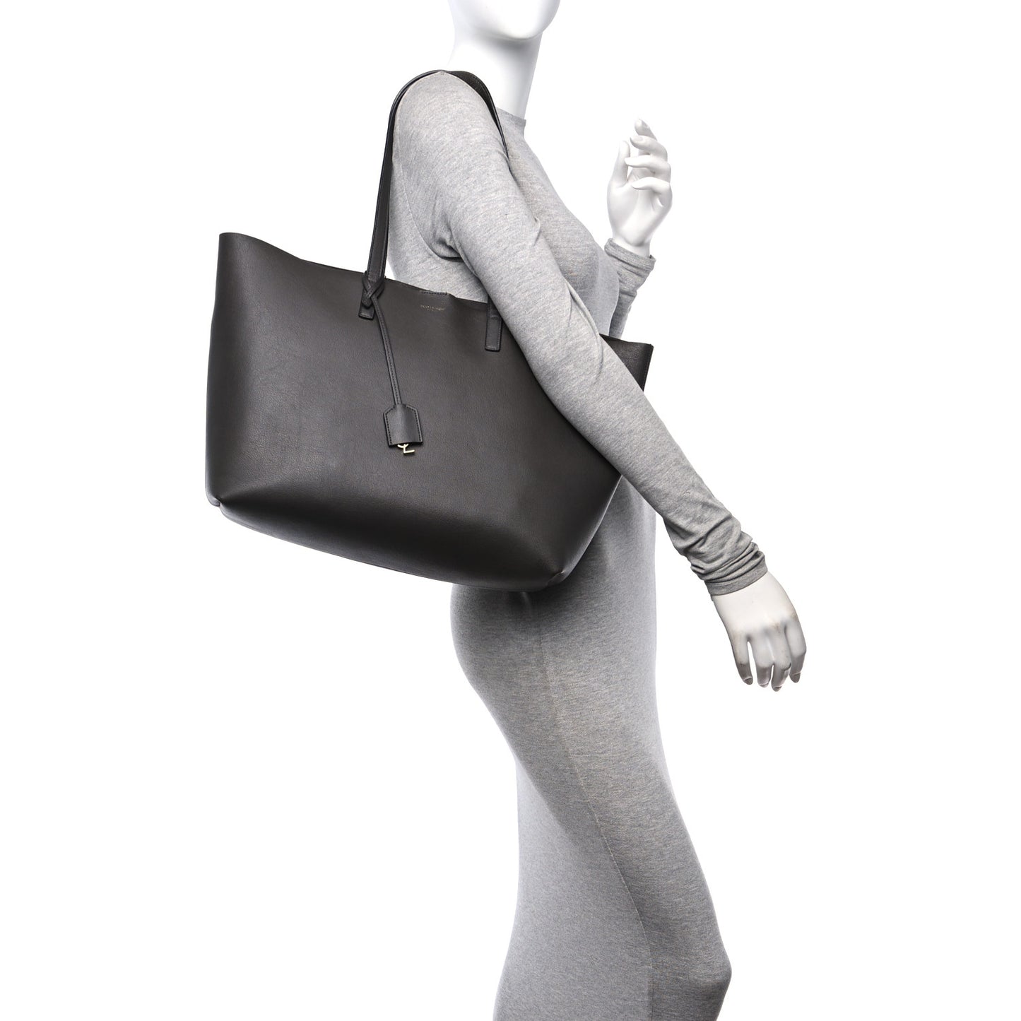 Calfskin Large Shopping Tote Fog