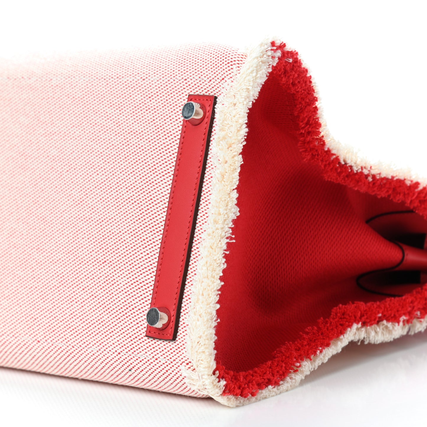 Swift Twill H Fray Fray Birkin 35 Rouge de Coeur Ecru