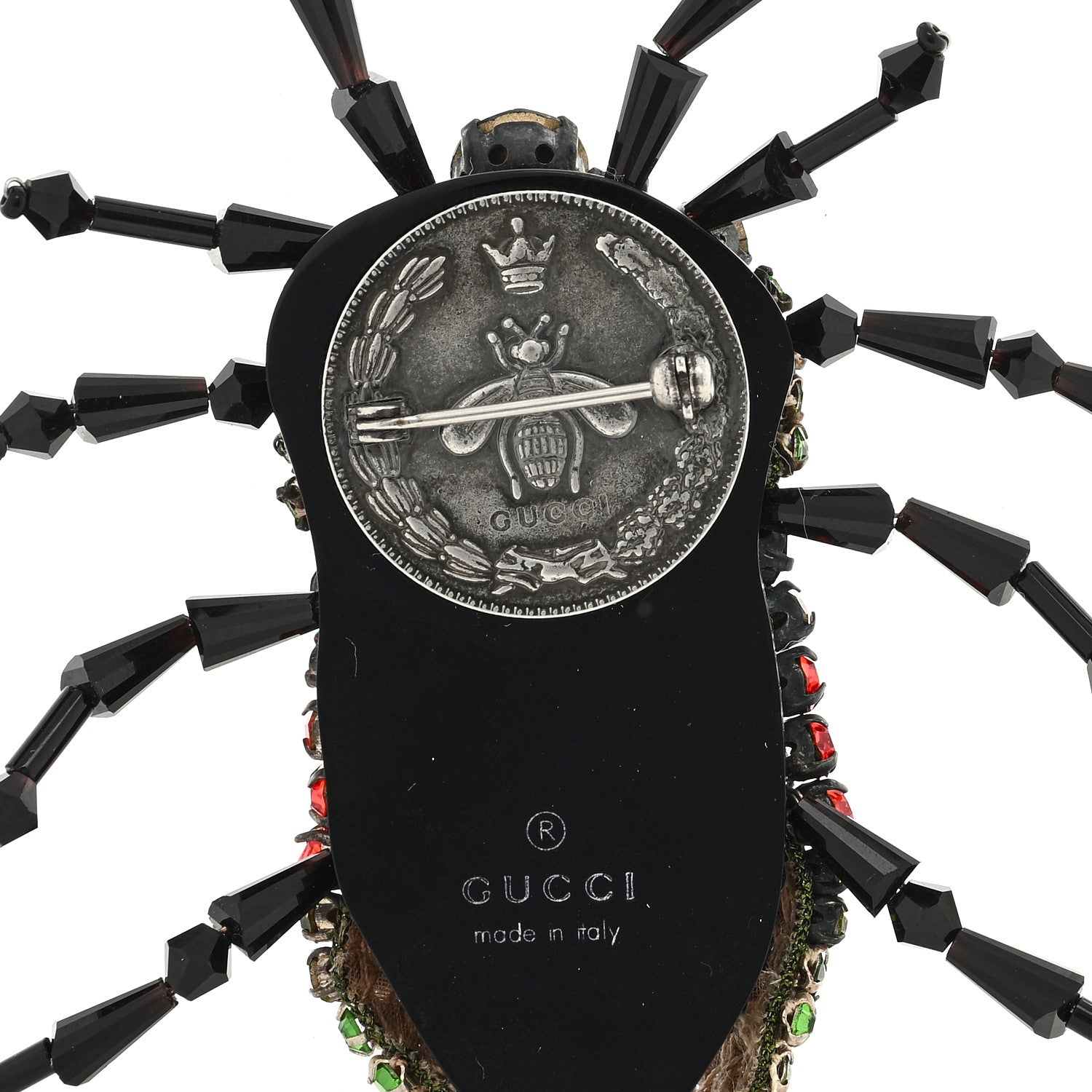 Gucci Metal Crystal Beetle Brooch Multicolor 3 of 3