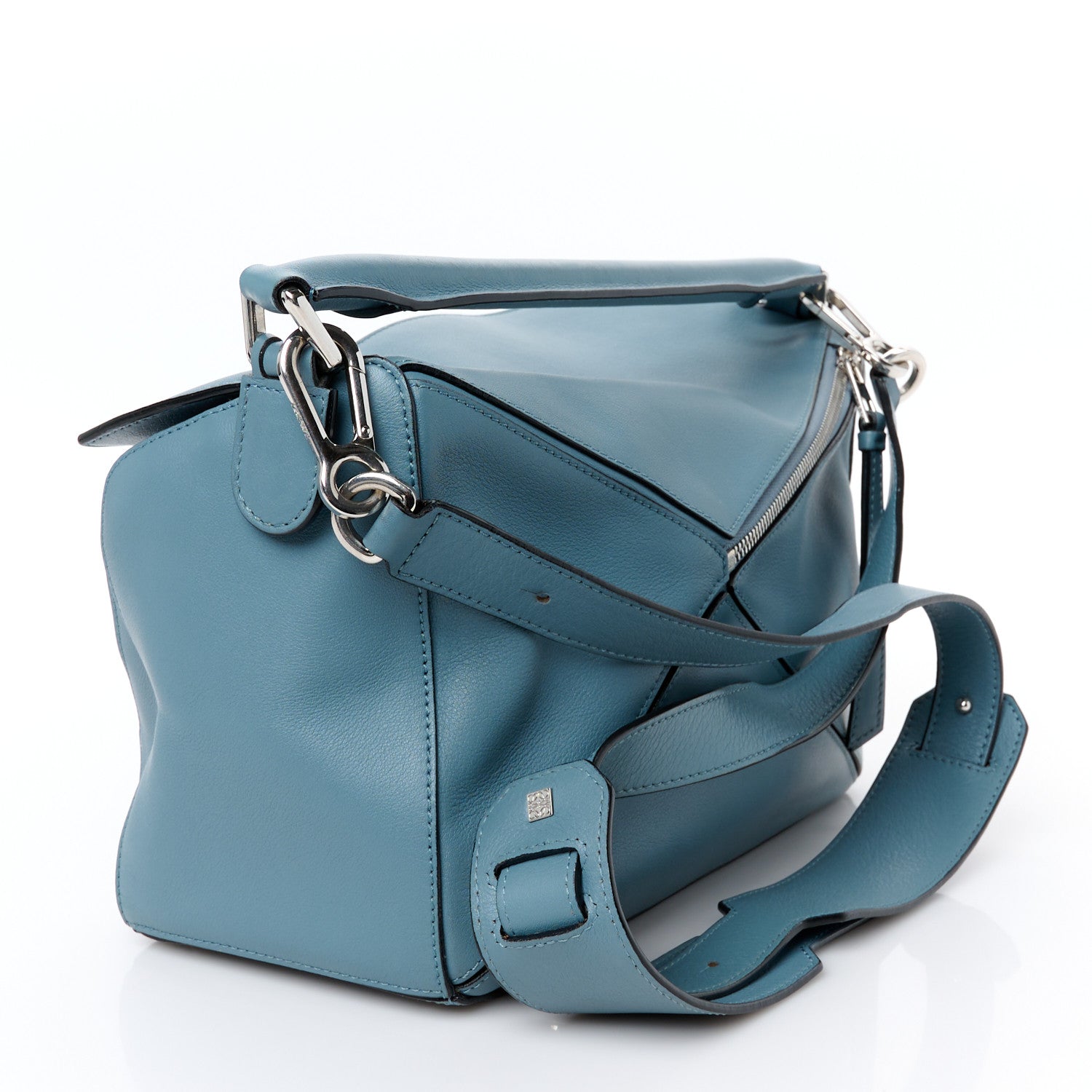 Loewe Calfskin Medium Puzzle Bag Stone Blue 3 of 11