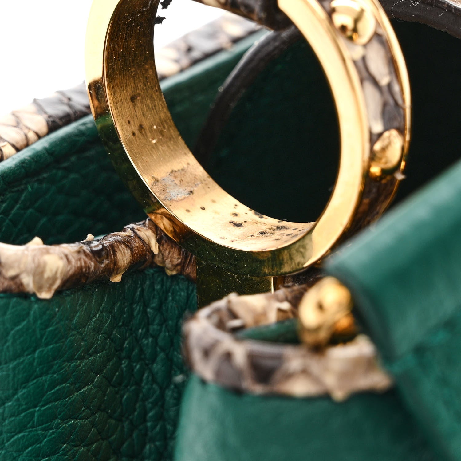 Louis Vuitton Taurillon Snakeskin Capucines BB Emerald 10 of 10