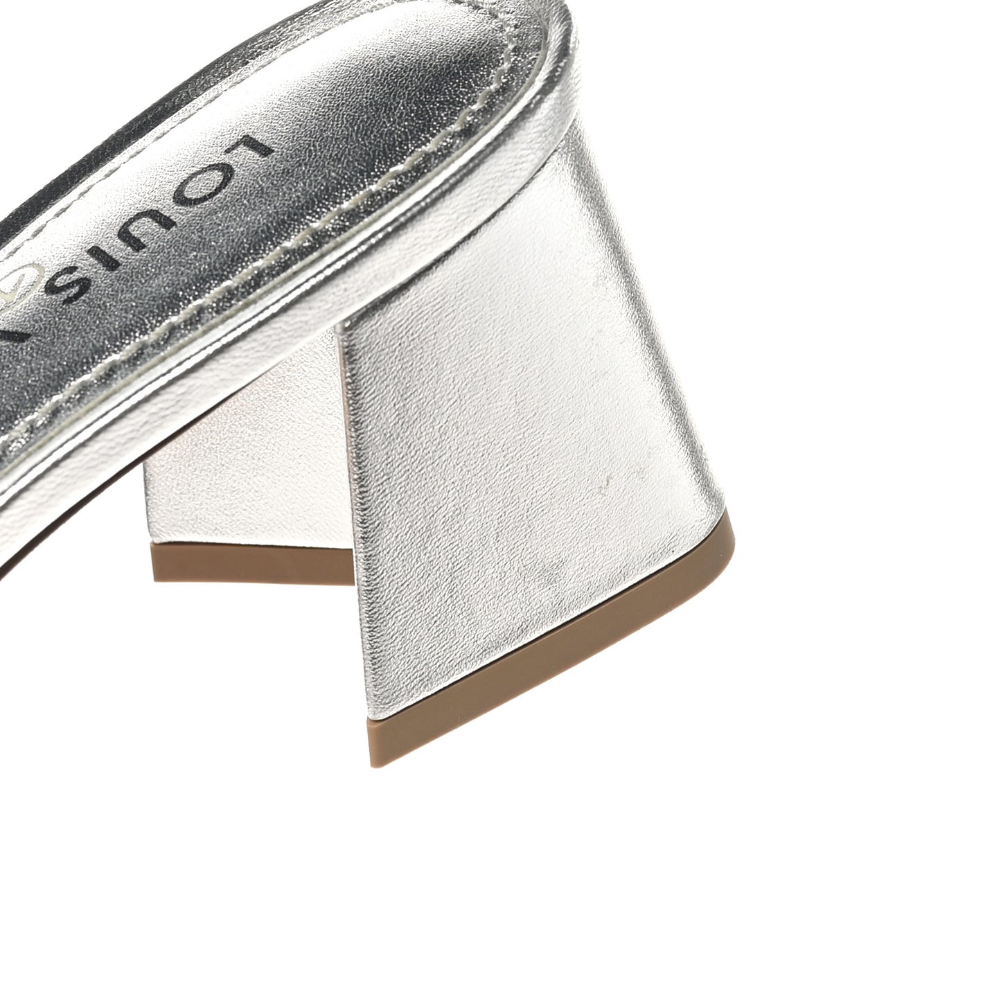 Metallic Calfskin Shake 5.5cm Mule 36.5 Silver