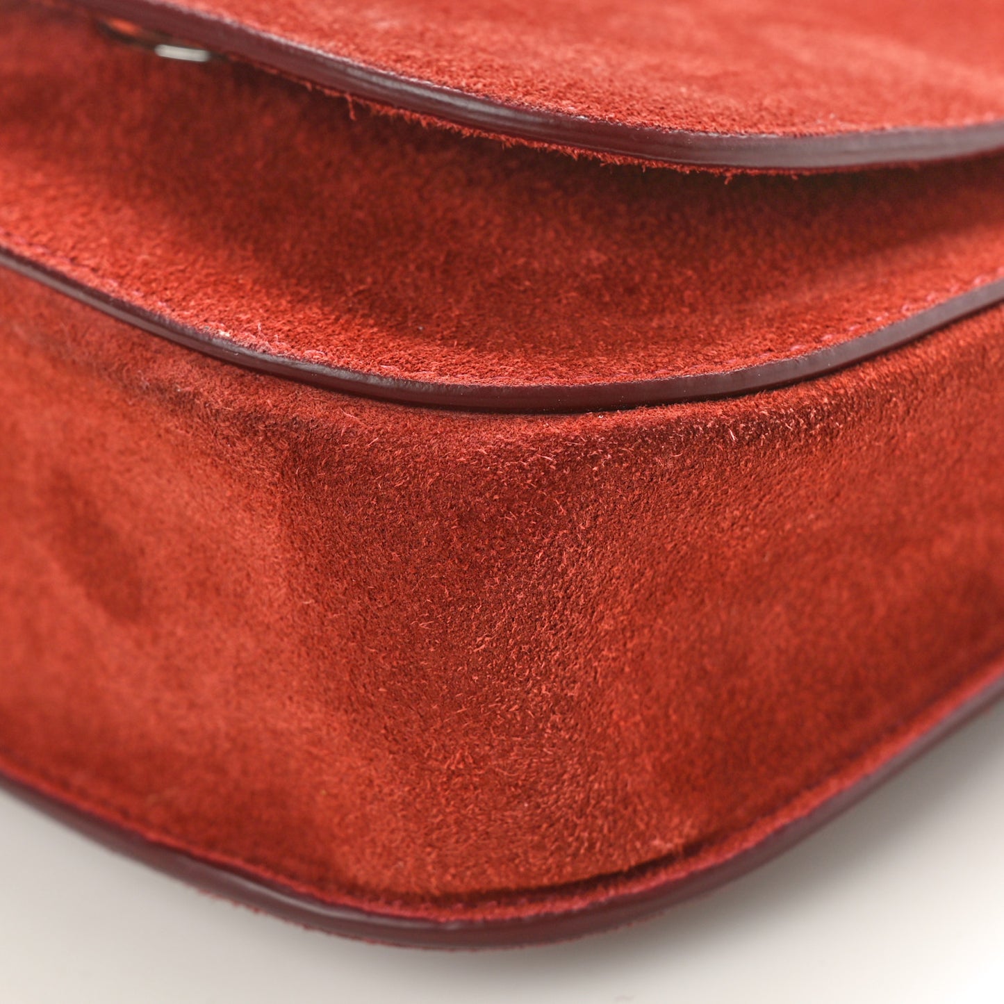 Suede Hunting Bag 7 Dark Vermilion