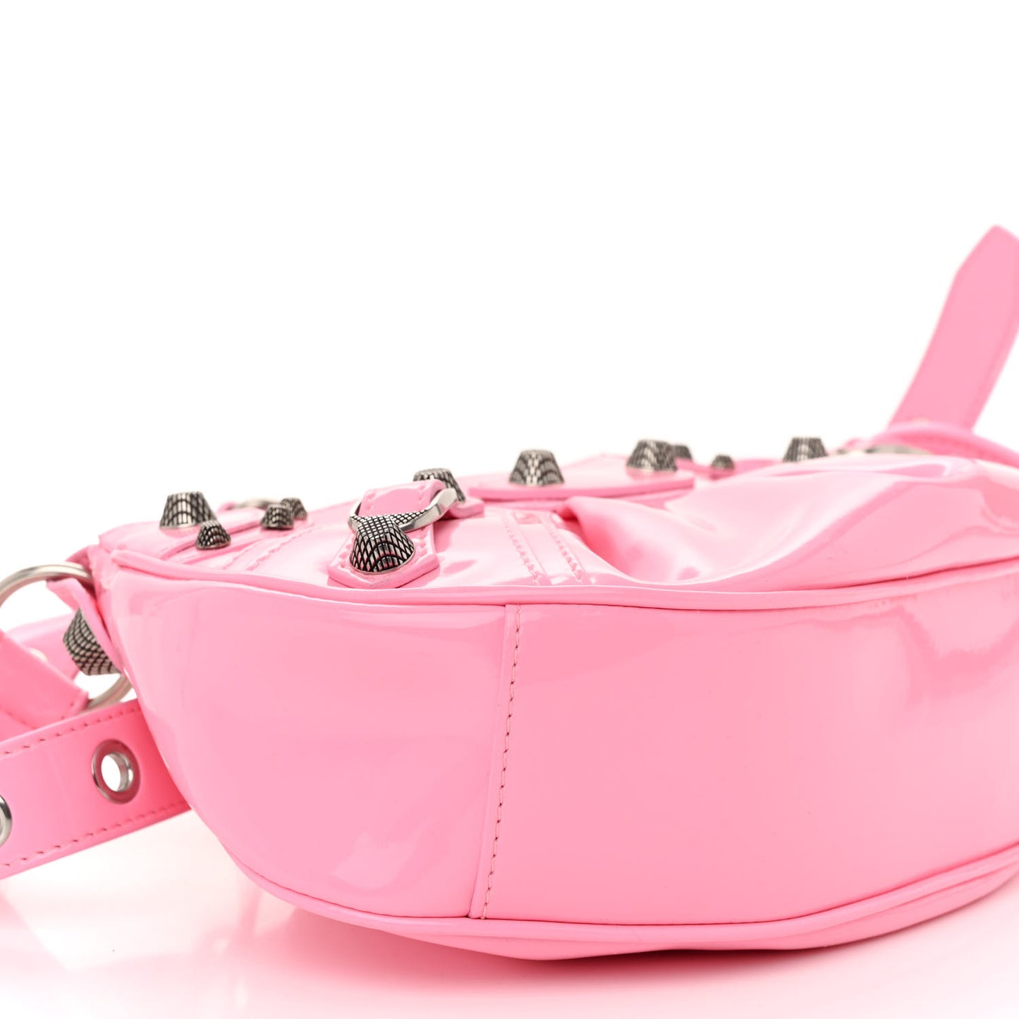 Patent Faux Leather Le Cagole Shoulder Bag XS Sweet Pink