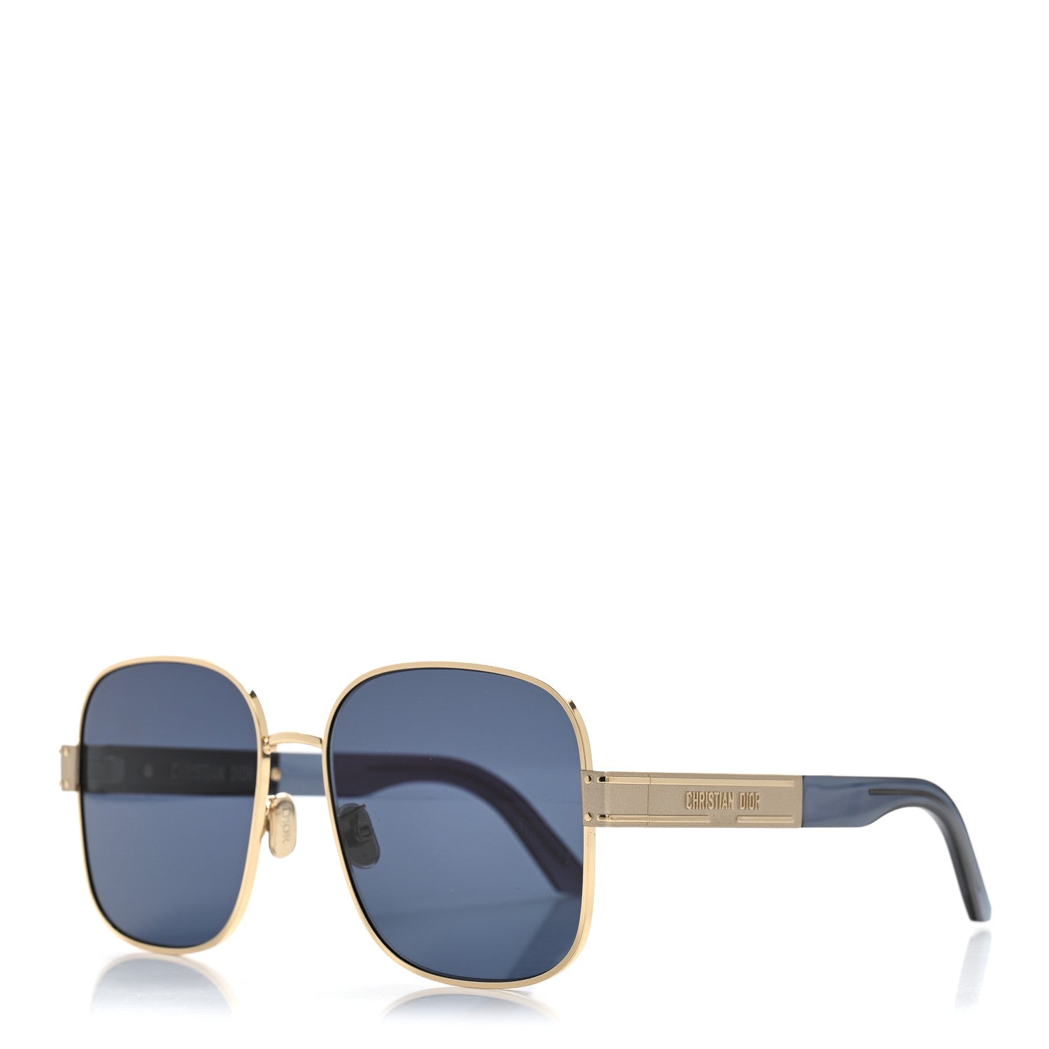 Christian Dior Diorsignature S5U Square Sunglasses Gold Blue