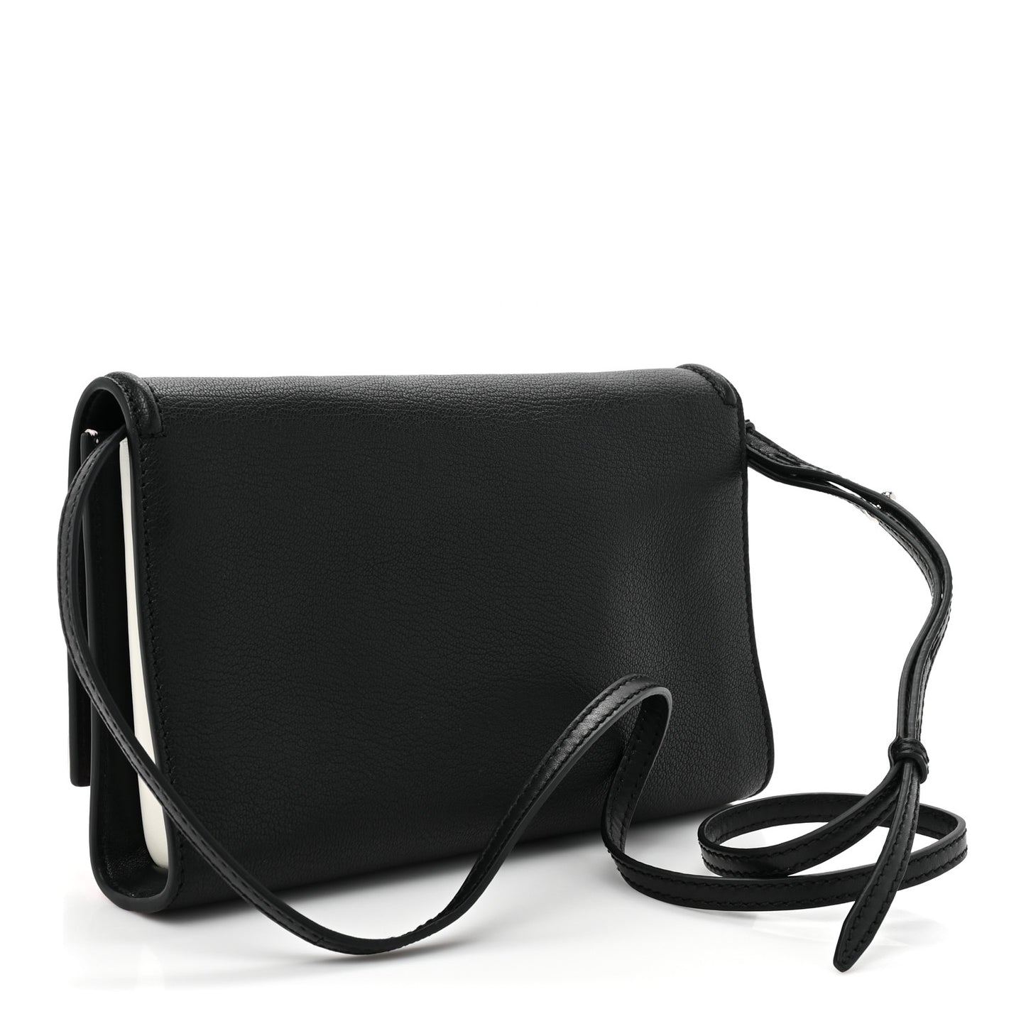 Calfskin The Story Shoulder Bag Black Pink
