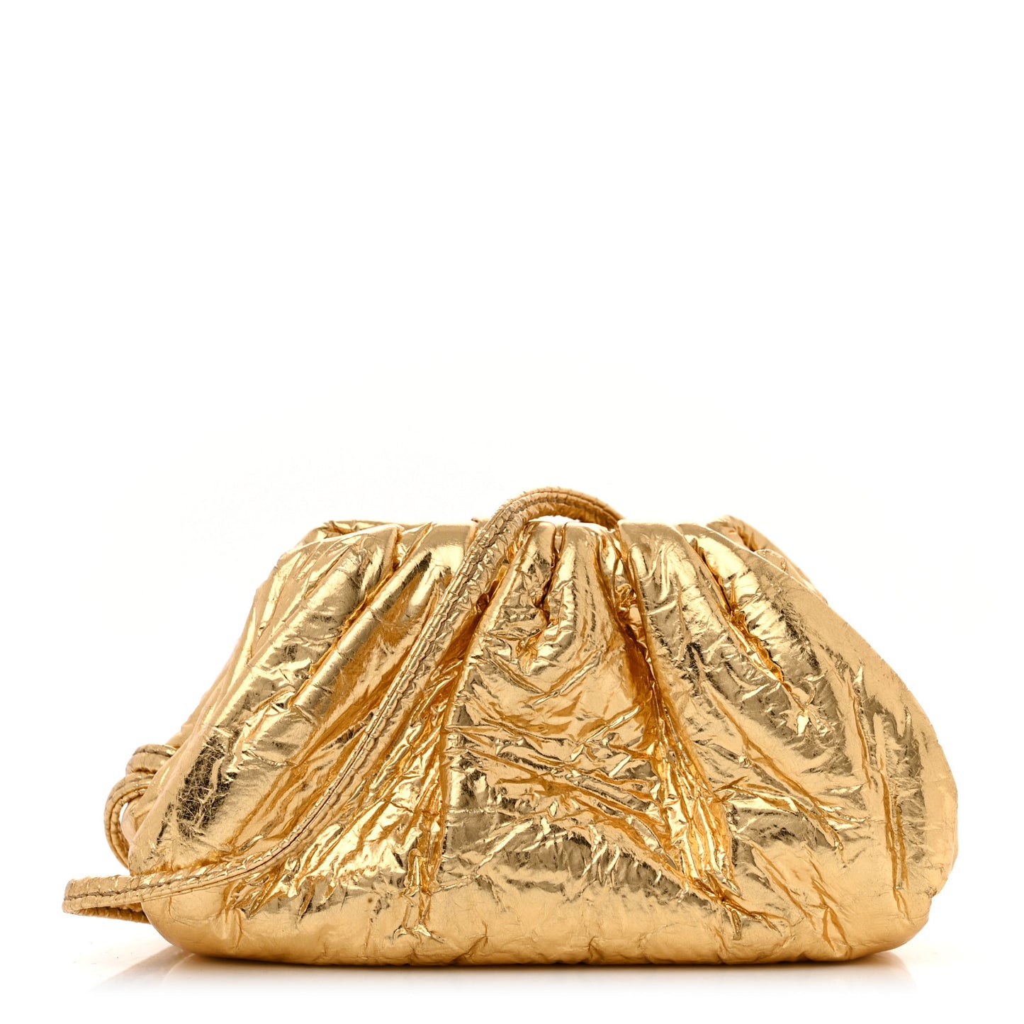 Metallic Crinkled Lambskin The Coin Purse Oro