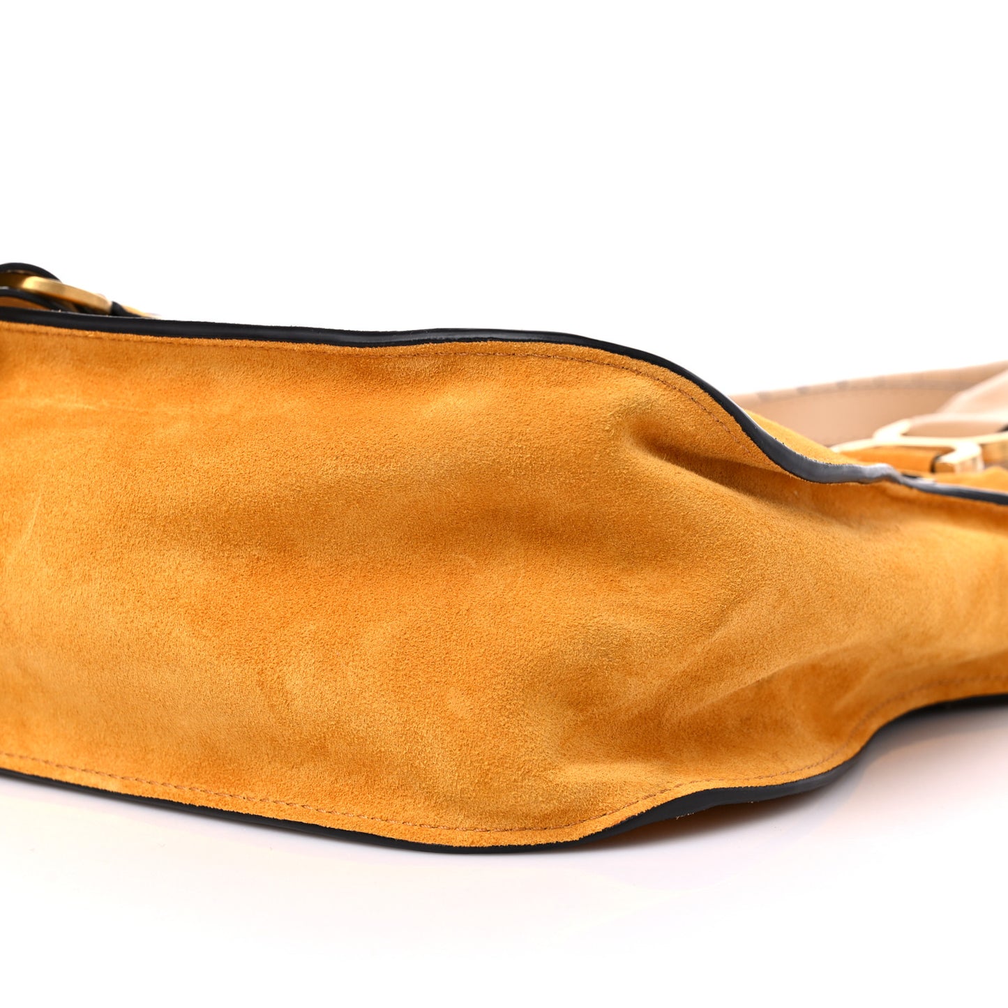 Suede Calfskin Medium Marcie Double Carry Sunflower Yellow