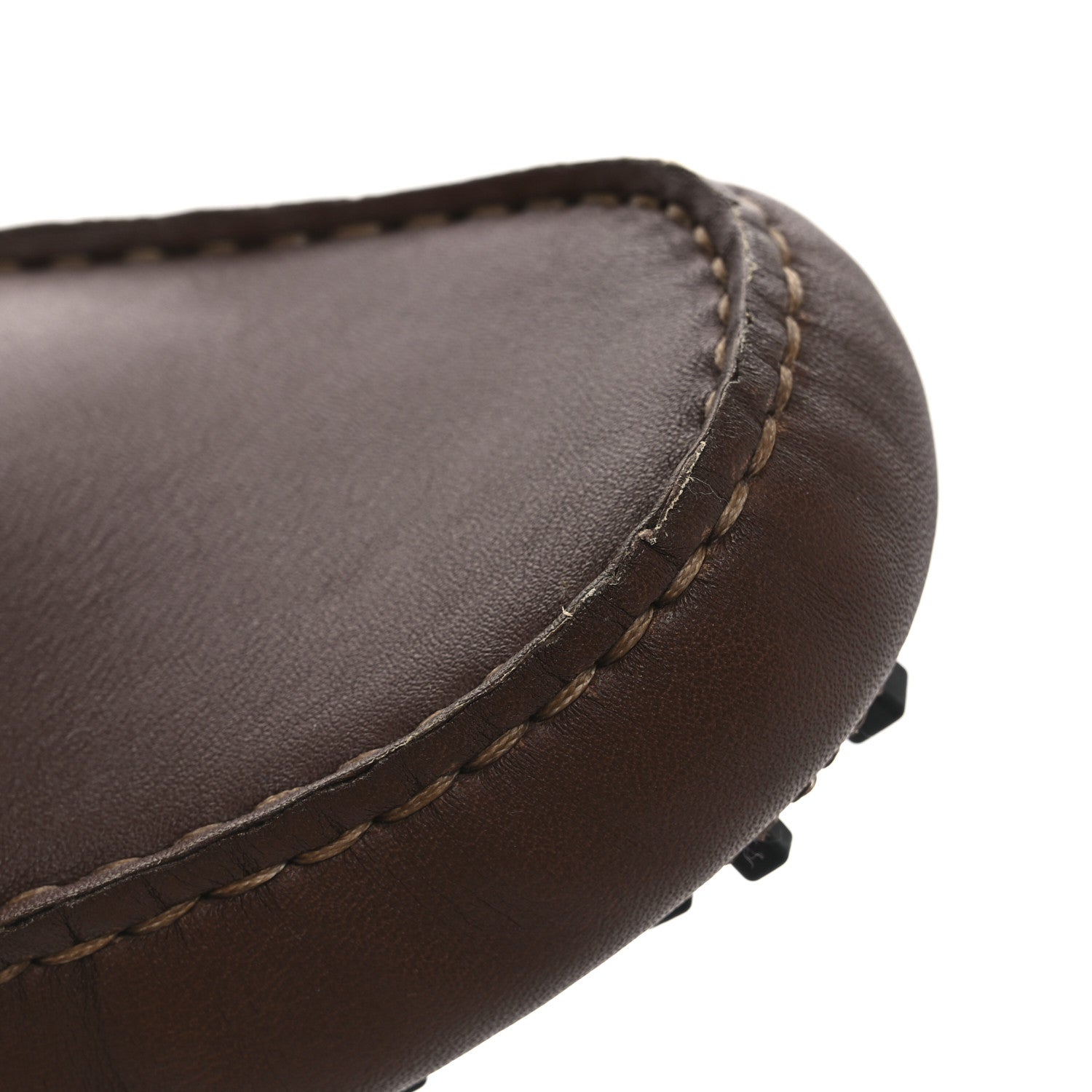 Gucci Soft Clove Calfskin GG Supreme Monogram Mens Interlocking G Driver Loafers 8 Brown 12 of 13