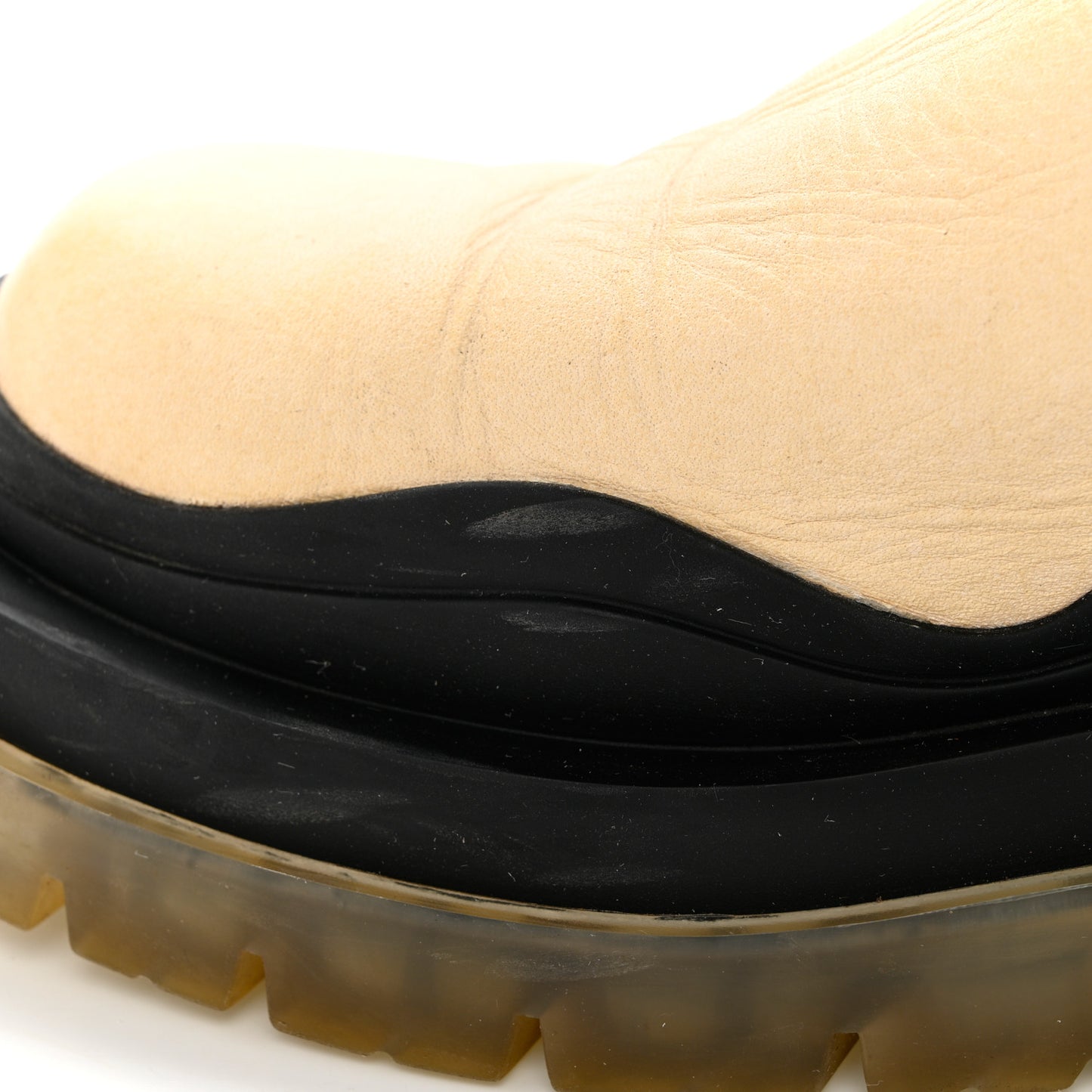Calfskin Mens The Tire Cropped Chelsea Boots 42 Wax Black Transparent