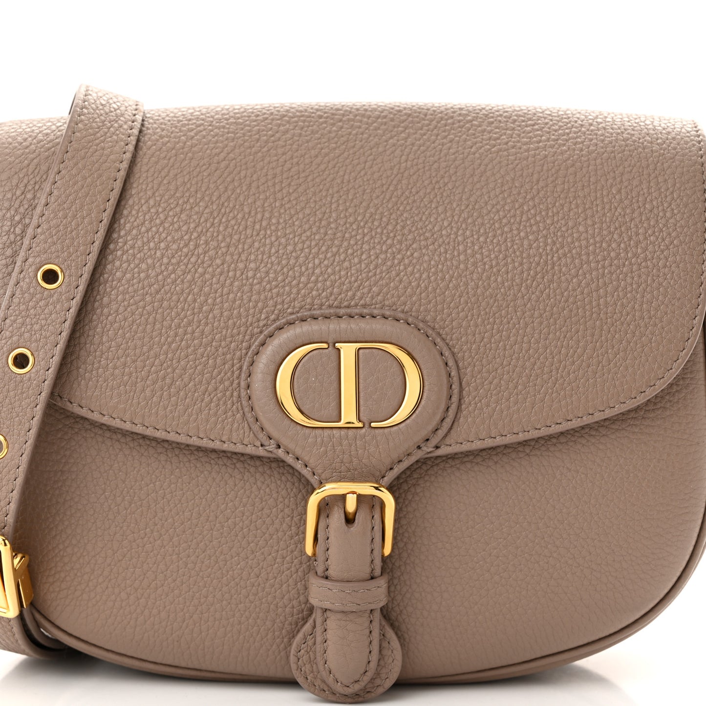 Grained Calfskin Medium Bobby Flap Taupe