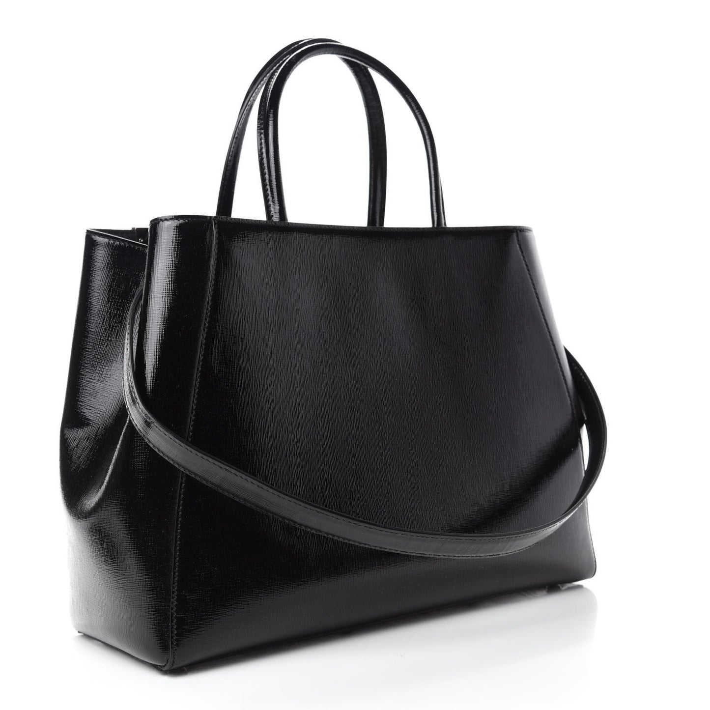 Patent Vitello Elite Regular 2Jours Tote Black