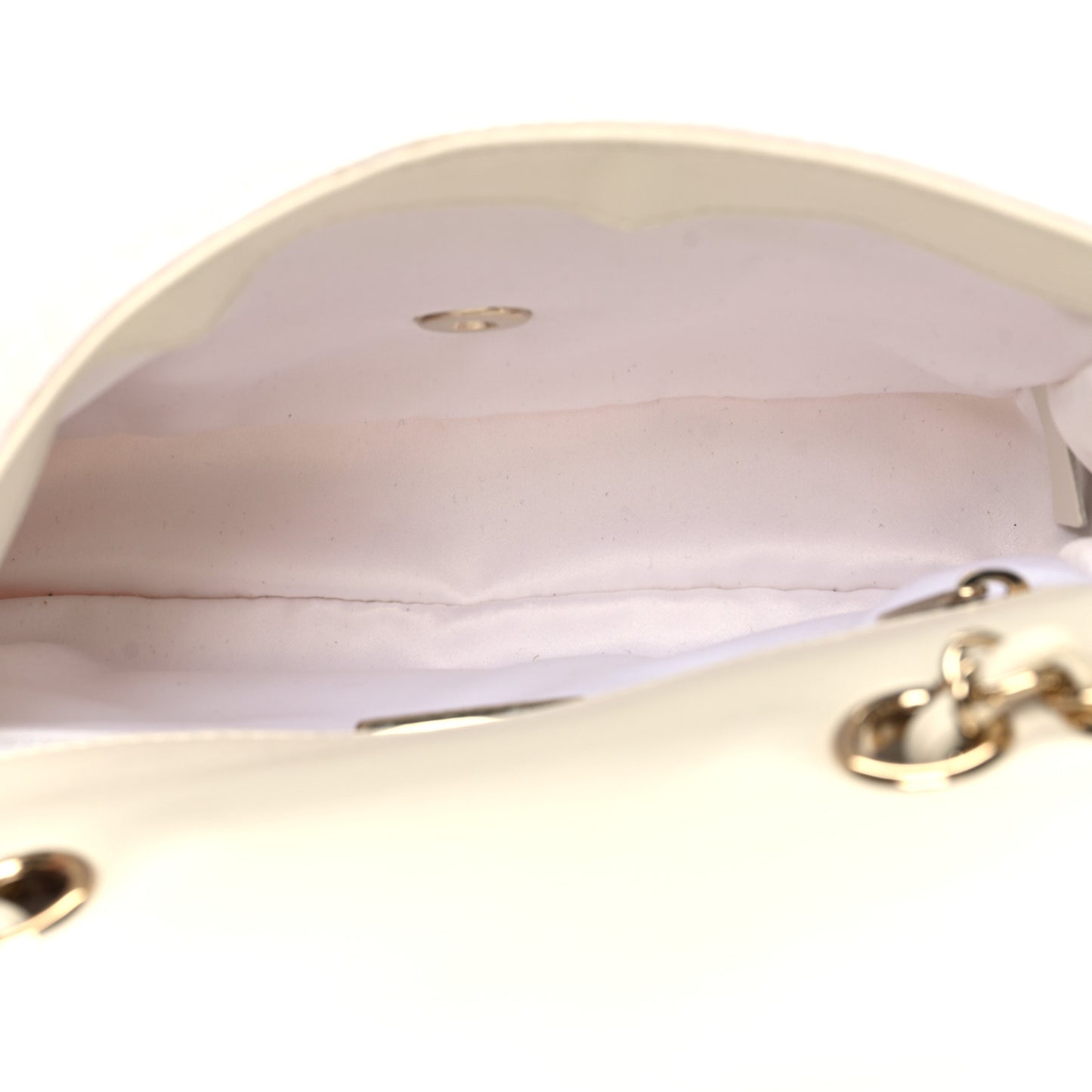 Sequin Mini Rectangular Flap White