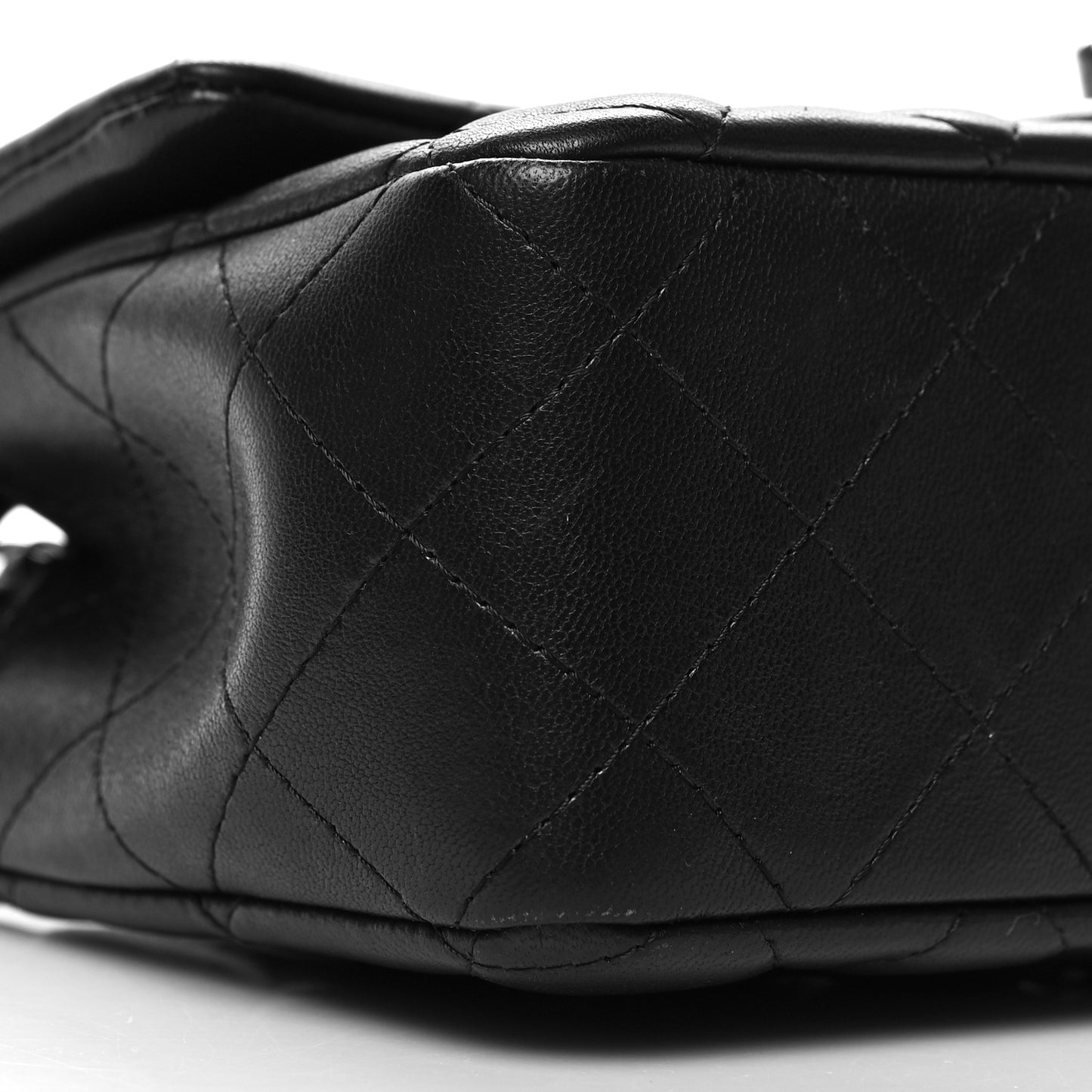 Lambskin Quilted Mini Rectangular Flap Black