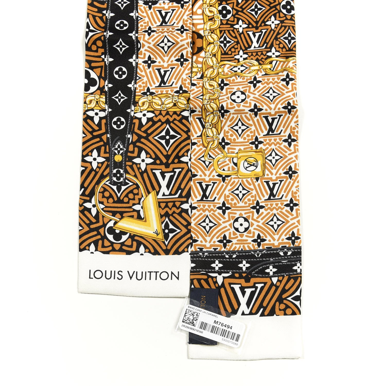 Louis Vuitton Silk Monogram Crafty Confidential Bandeau Caramel 2 of 3