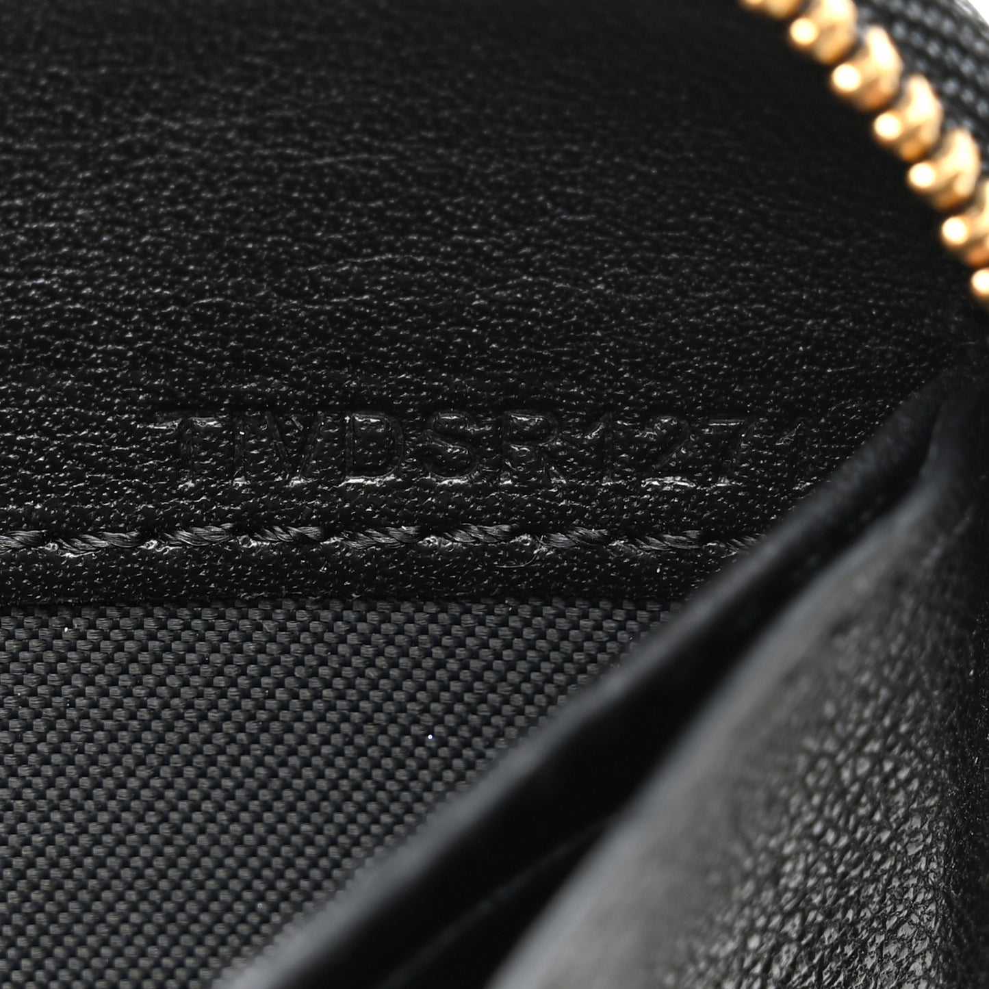 Calfskin House Check Elmore Zip Around Wallet Black