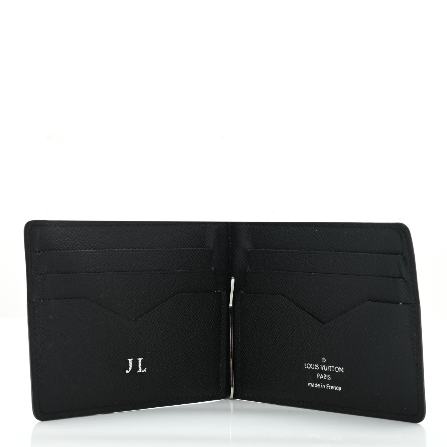 Louis Vuitton Taiga Bi-Fold Money Clip Wallet Black 5 of 7