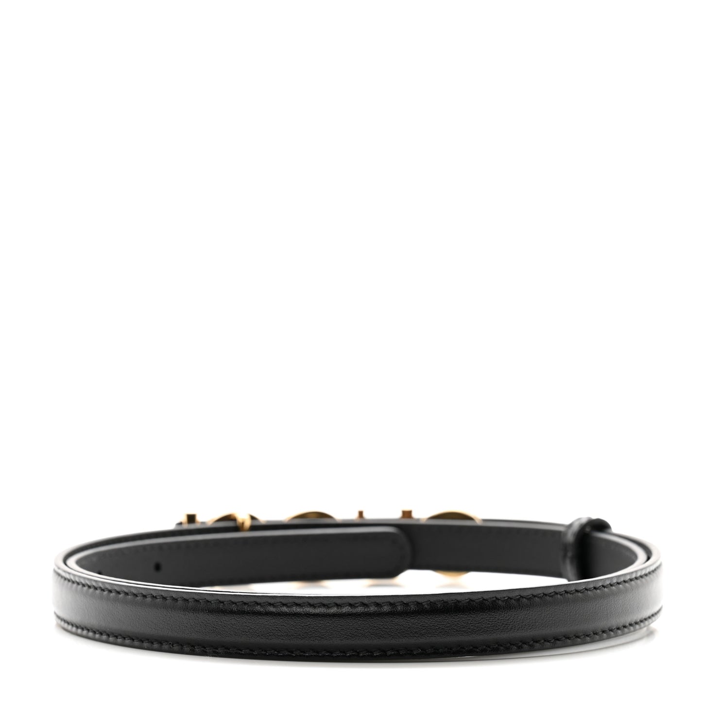 Plutone Calfskin Gucci Buckle 20mm Thin Belt 80 32 Black