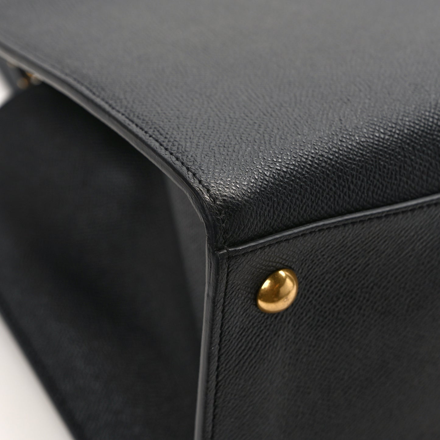 Grainy Calfskin Gemini Tote Black Bonbon