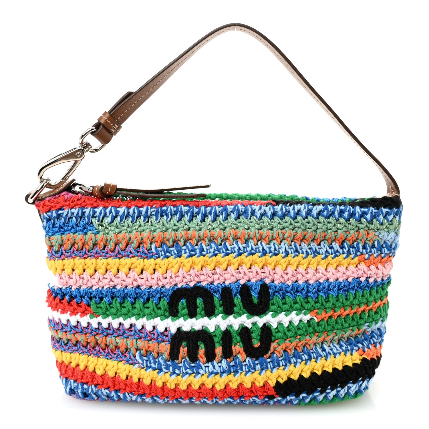 Miu Miu Fabric Crochet Pouch Multicolor 1842593 – FASHIONPHILE