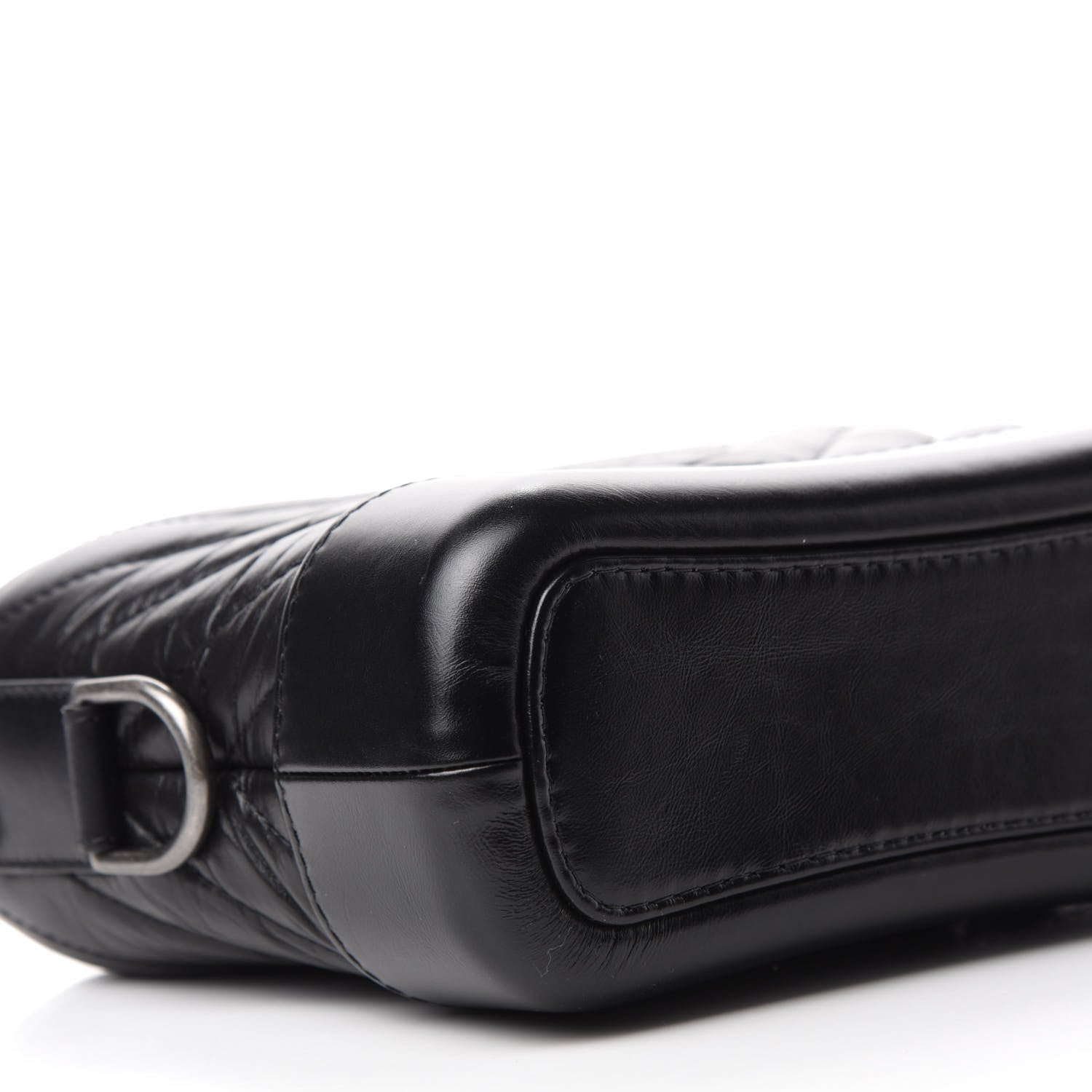 Chanel Aged Calfskin Chevron Quilted Small Gabrielle Hobo Black 6 of 11