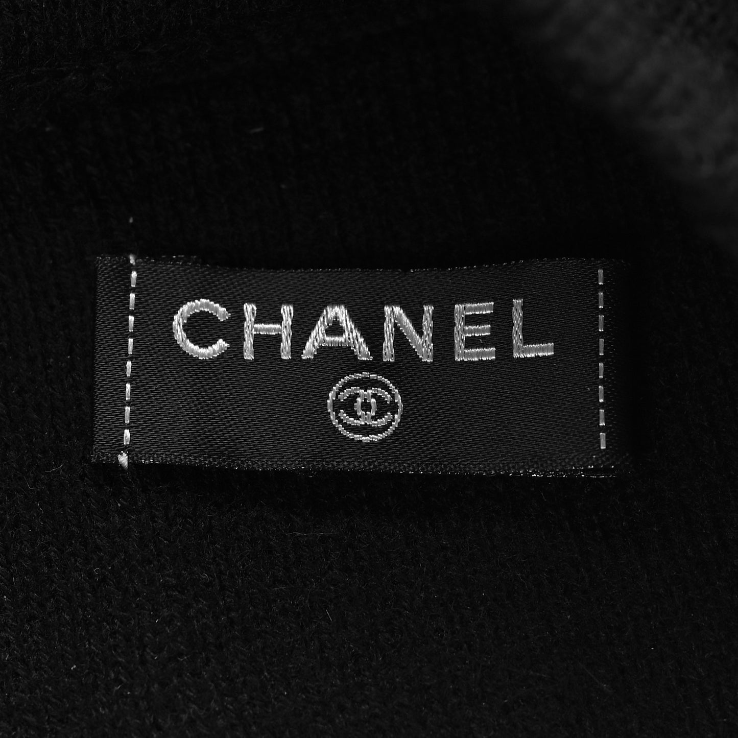 Cashmere Blend CC Beanie Hat Black