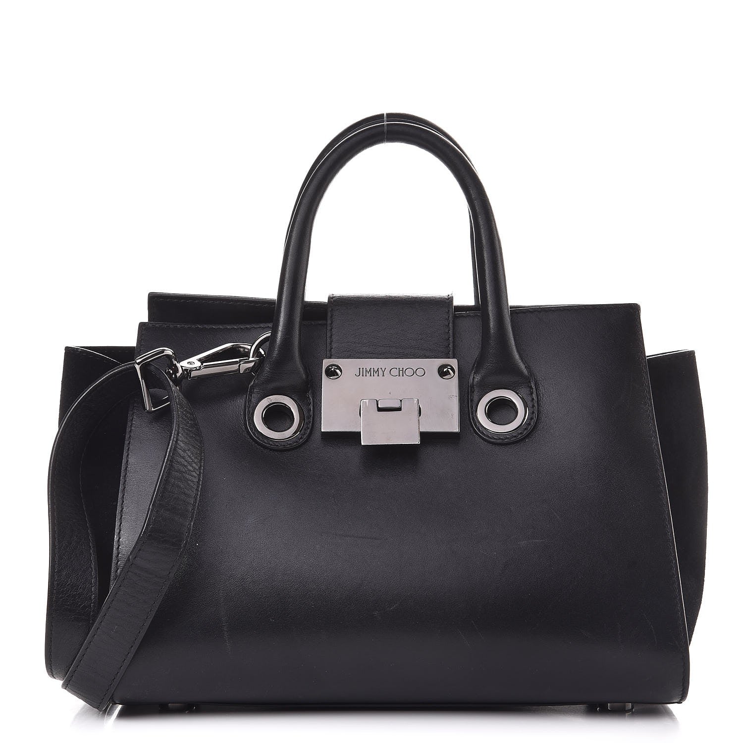 ジミーチュウ RILEY.S Jimmy Choo Calfskin Suede Small Riley Tote Black 290595 – FASHIONPHILE