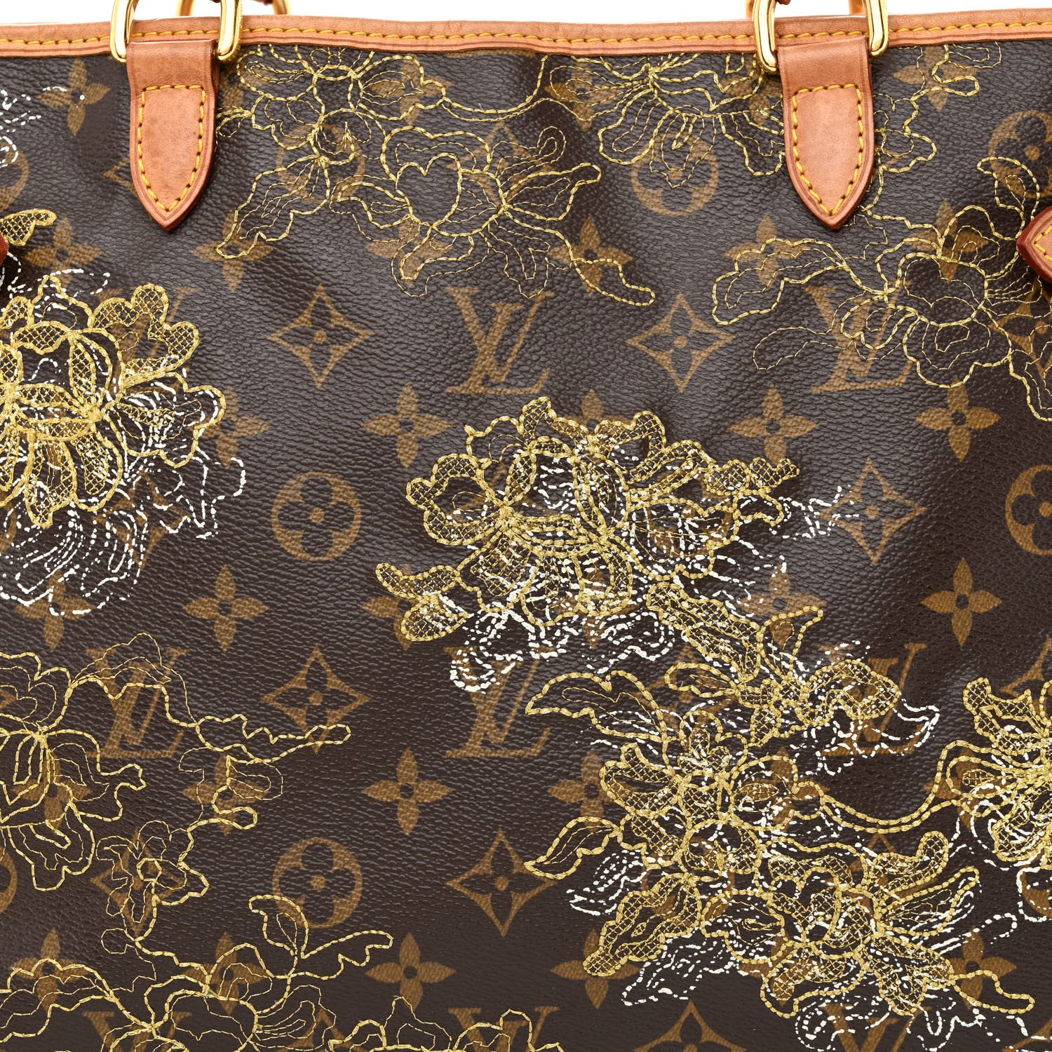 Louis Vuitton Monogram Dentelle Batignolles Horizontal Gold 8 of 14