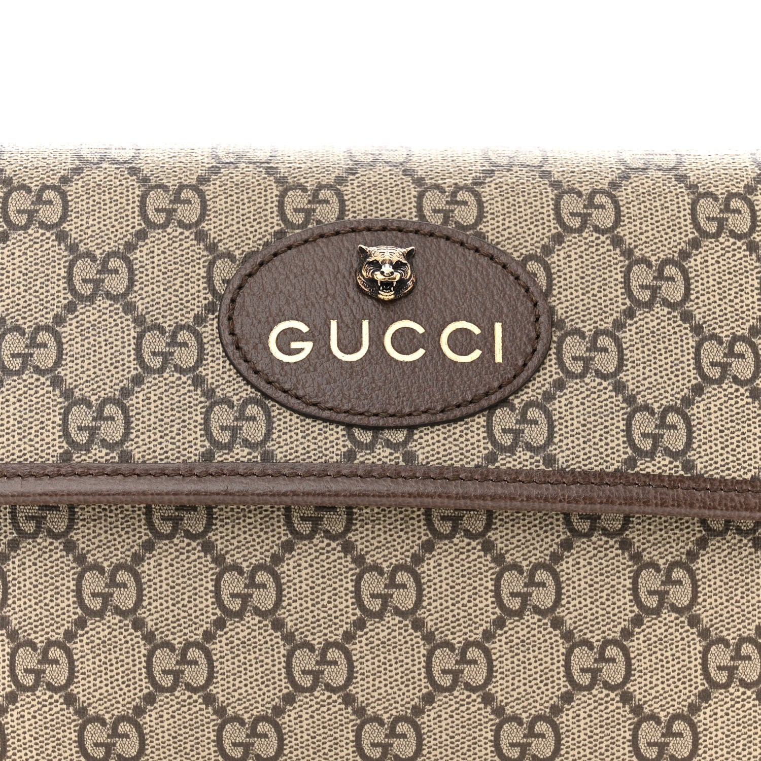 Gucci GG Supreme Monogram Neo Vintage Web Belt Bag Brown 9 of 11