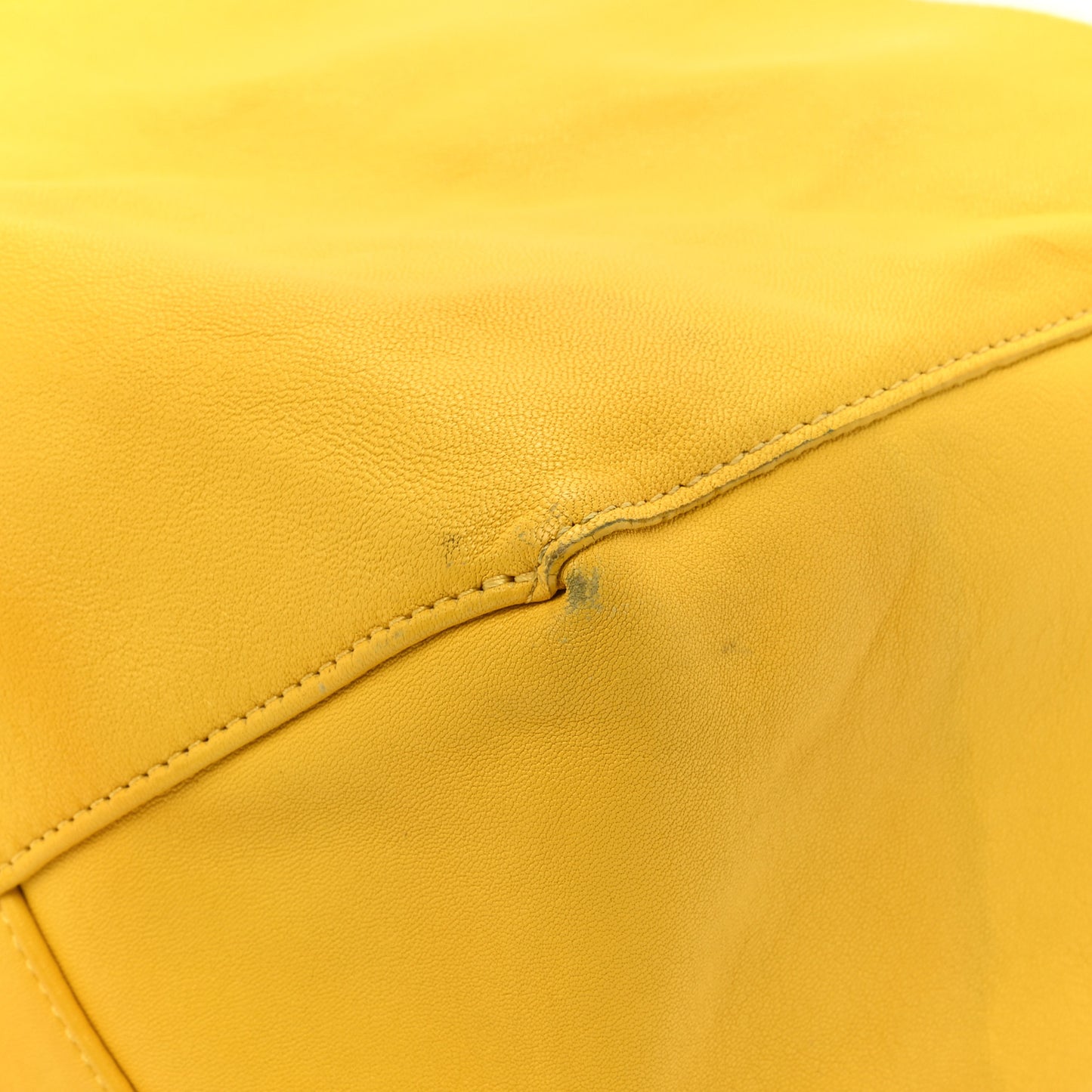Lambskin Vertical Bi-Cabas White Sun Yellow