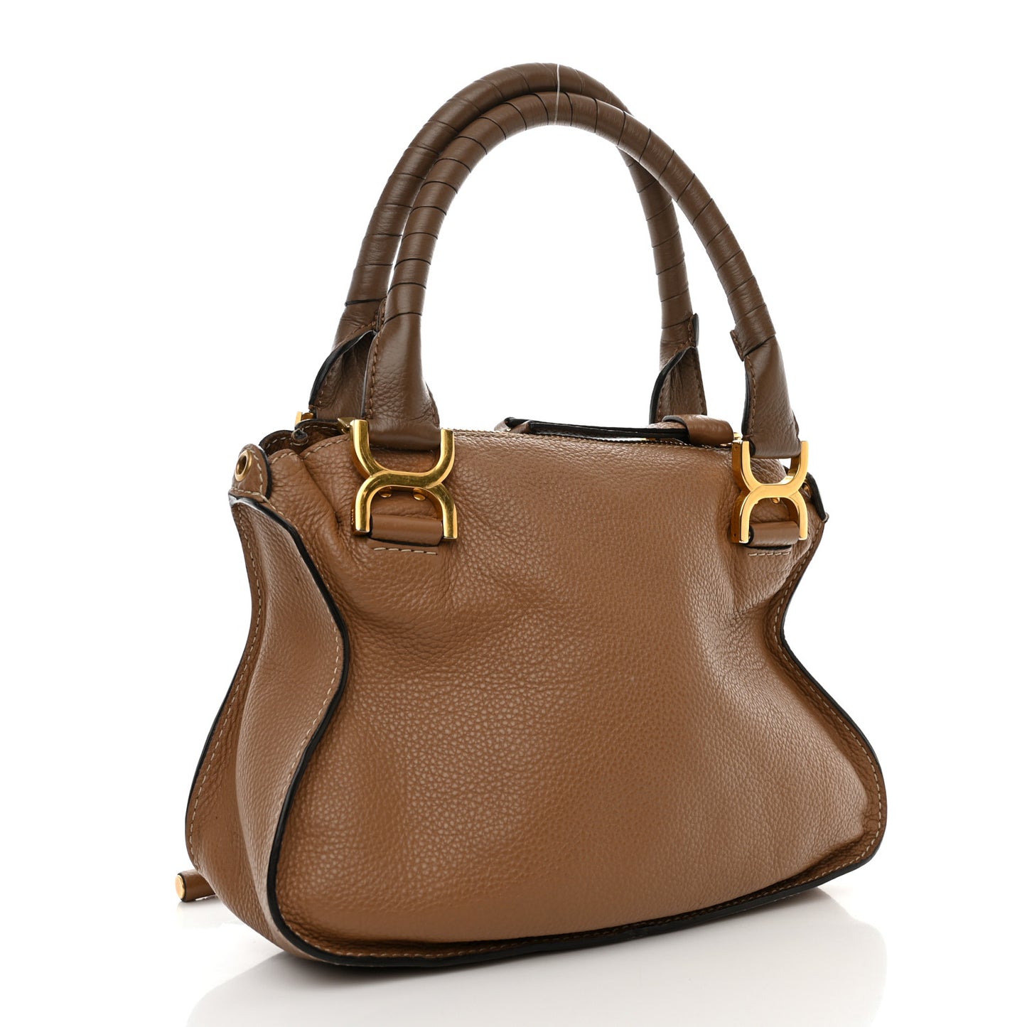 Calfskin Small Marcie Satchel Nut