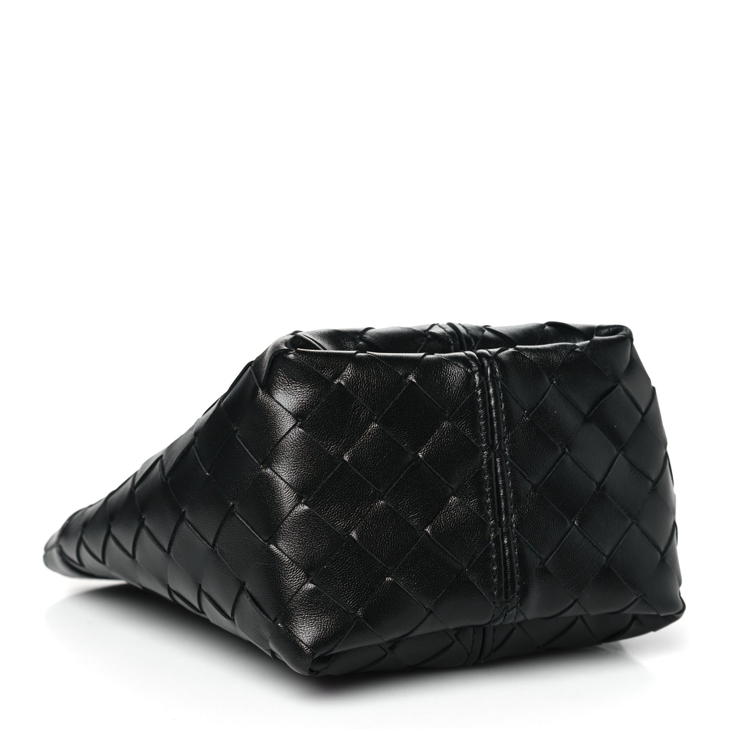 Nappa Intrecciato Small Flip Flap Pouch Black