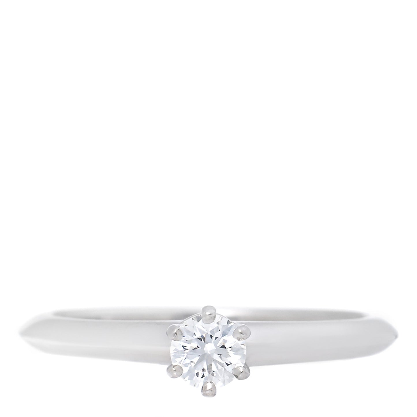 Platinum Diamond .17ct Solitaire Engagement Ring 50 5.5