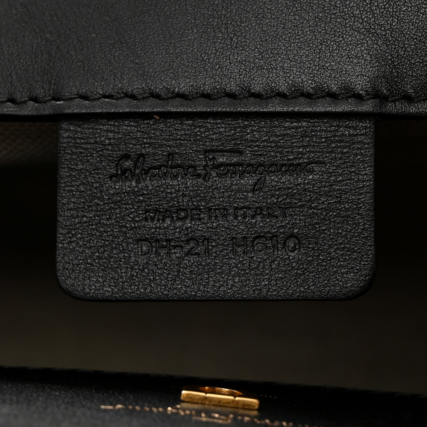 Canvas Calfskin Gancini The Studio Bag Black Beige