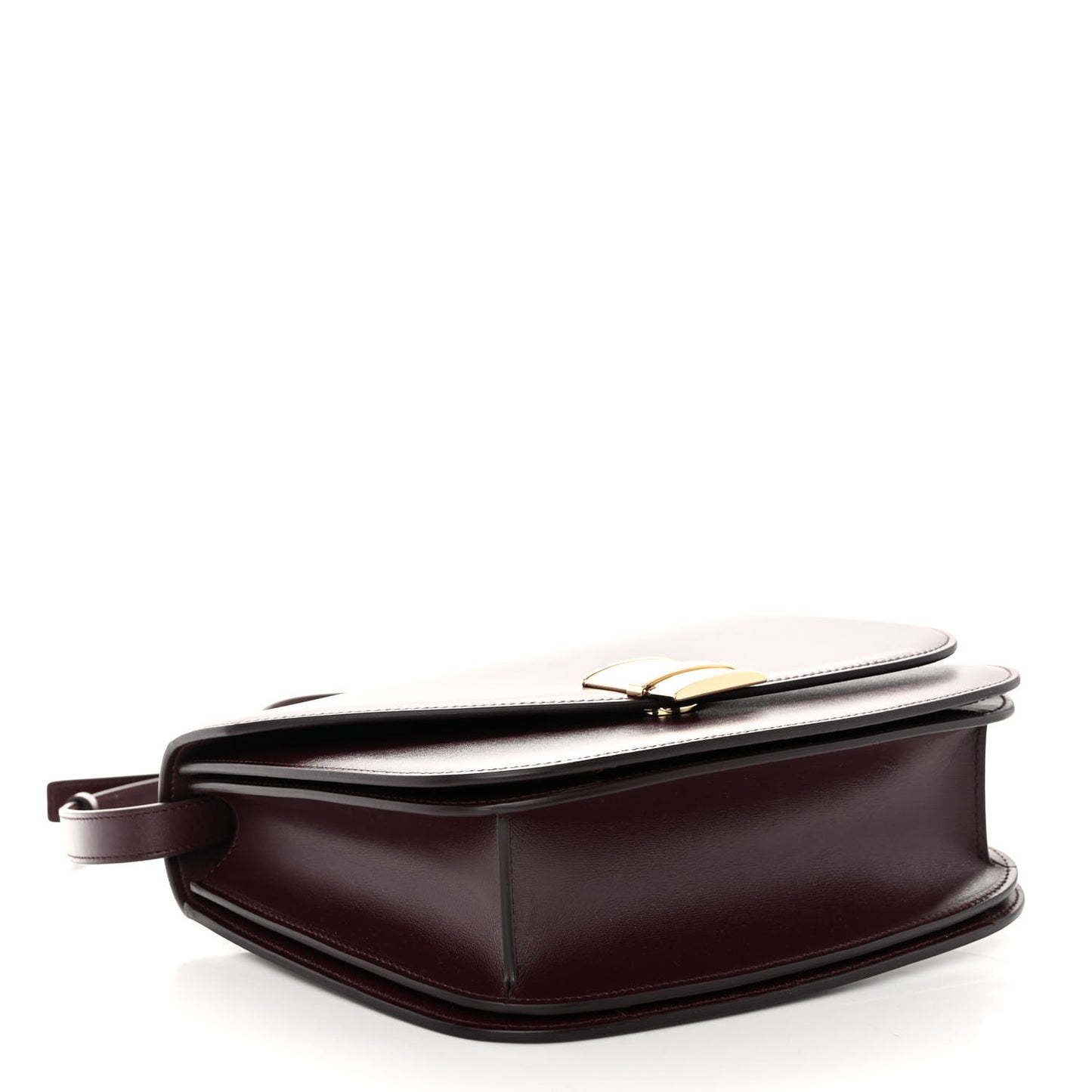 Dapple Calfskin Fiamma Crossbody Bag Dark Barolo