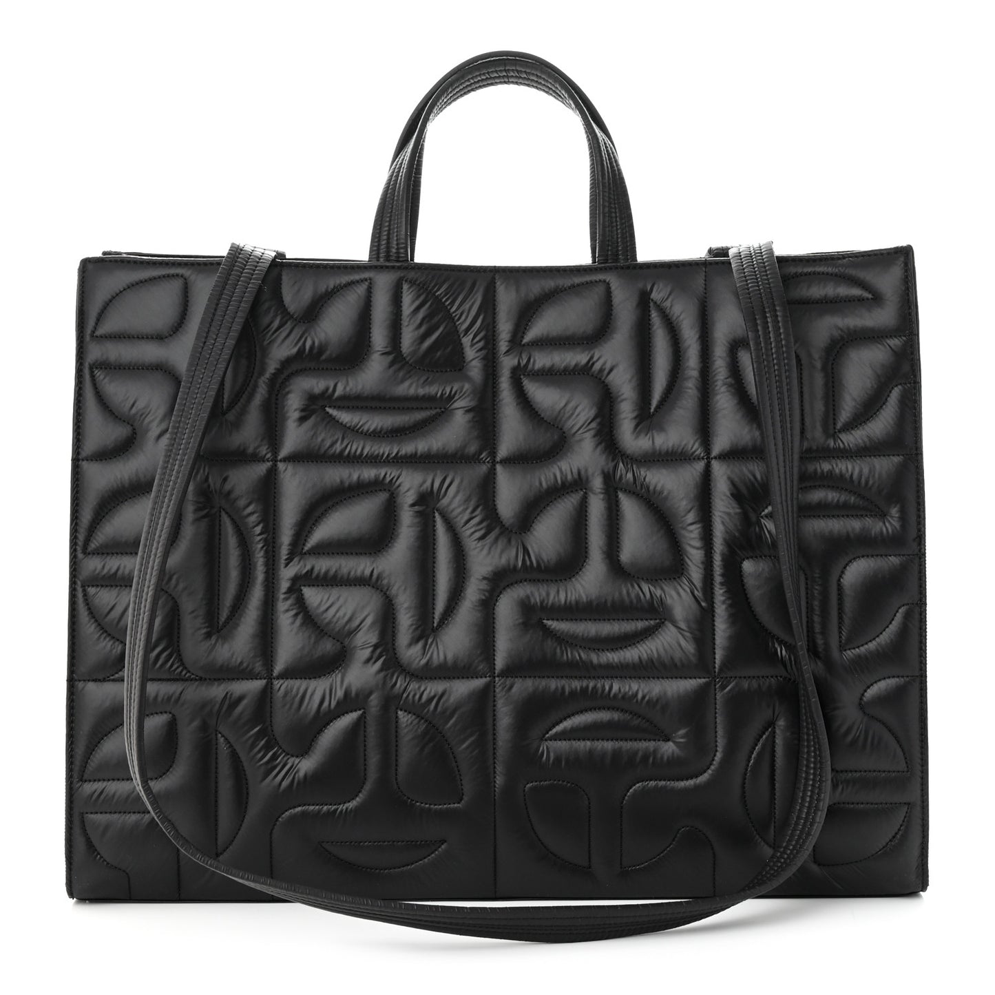 x MOOSE KNUCKLES Nylon Quilted Large Shopping Bag Black