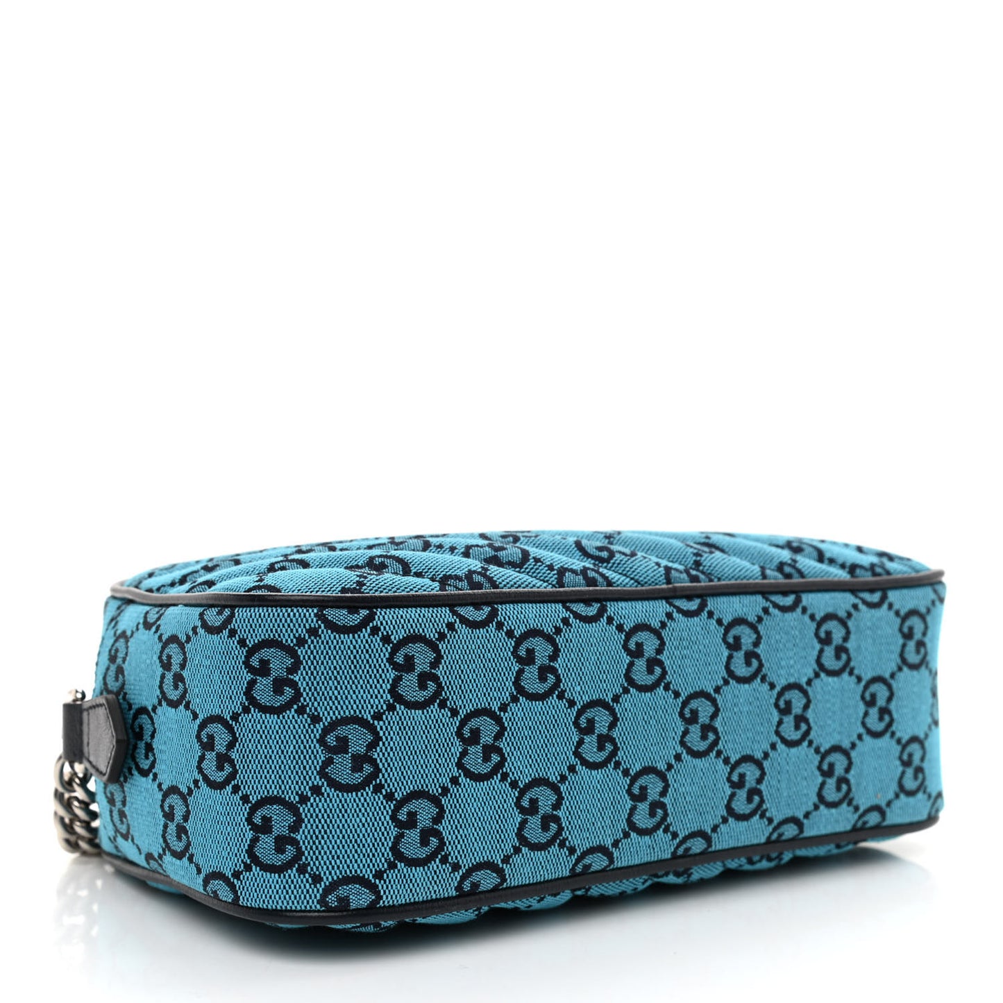 Monogram Multicolor Matelasse Diagonal Small GG Marmont Chain Shoulder Bag Light Blue