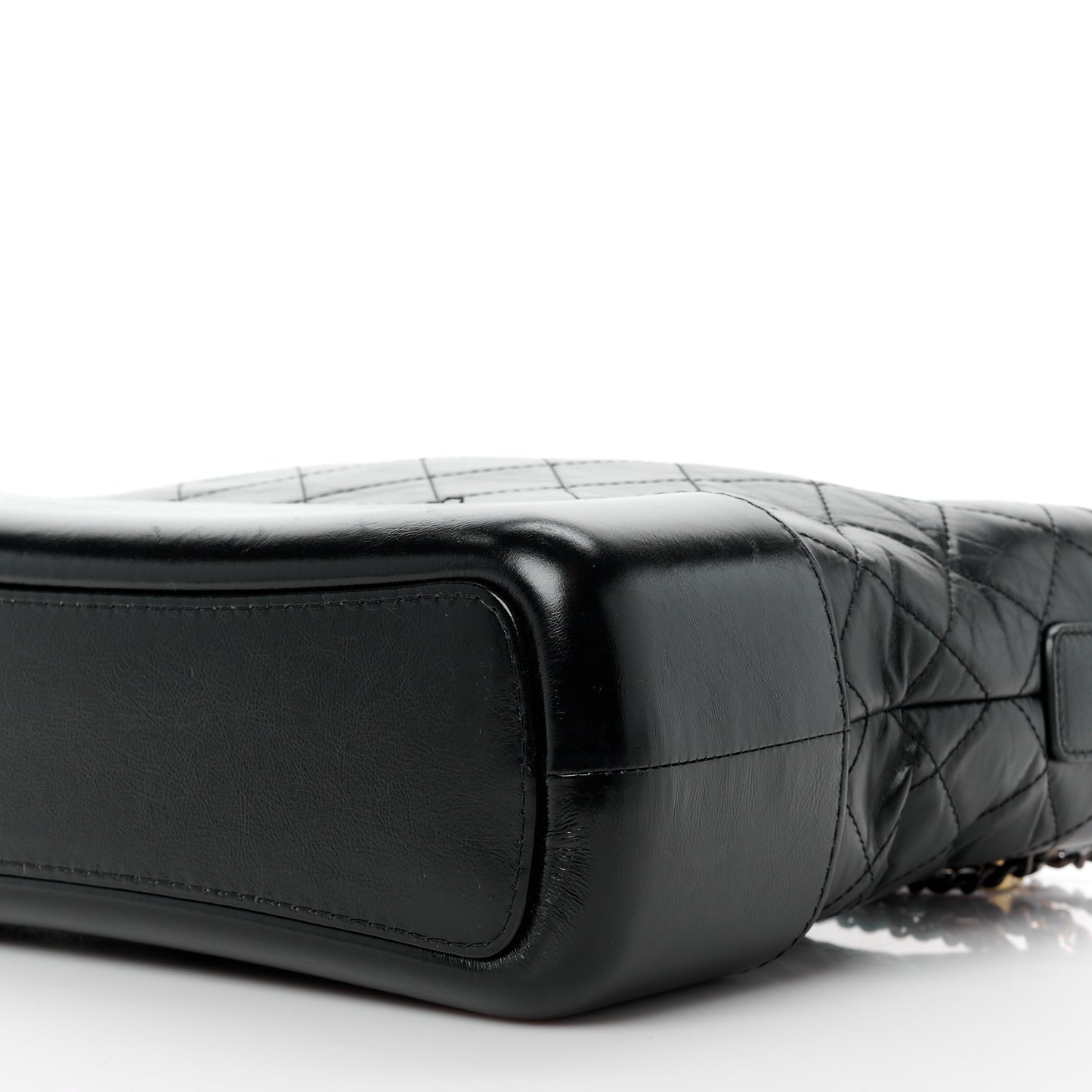 Aged Calfskin Quilted Medium Gabrielle Hobo Black