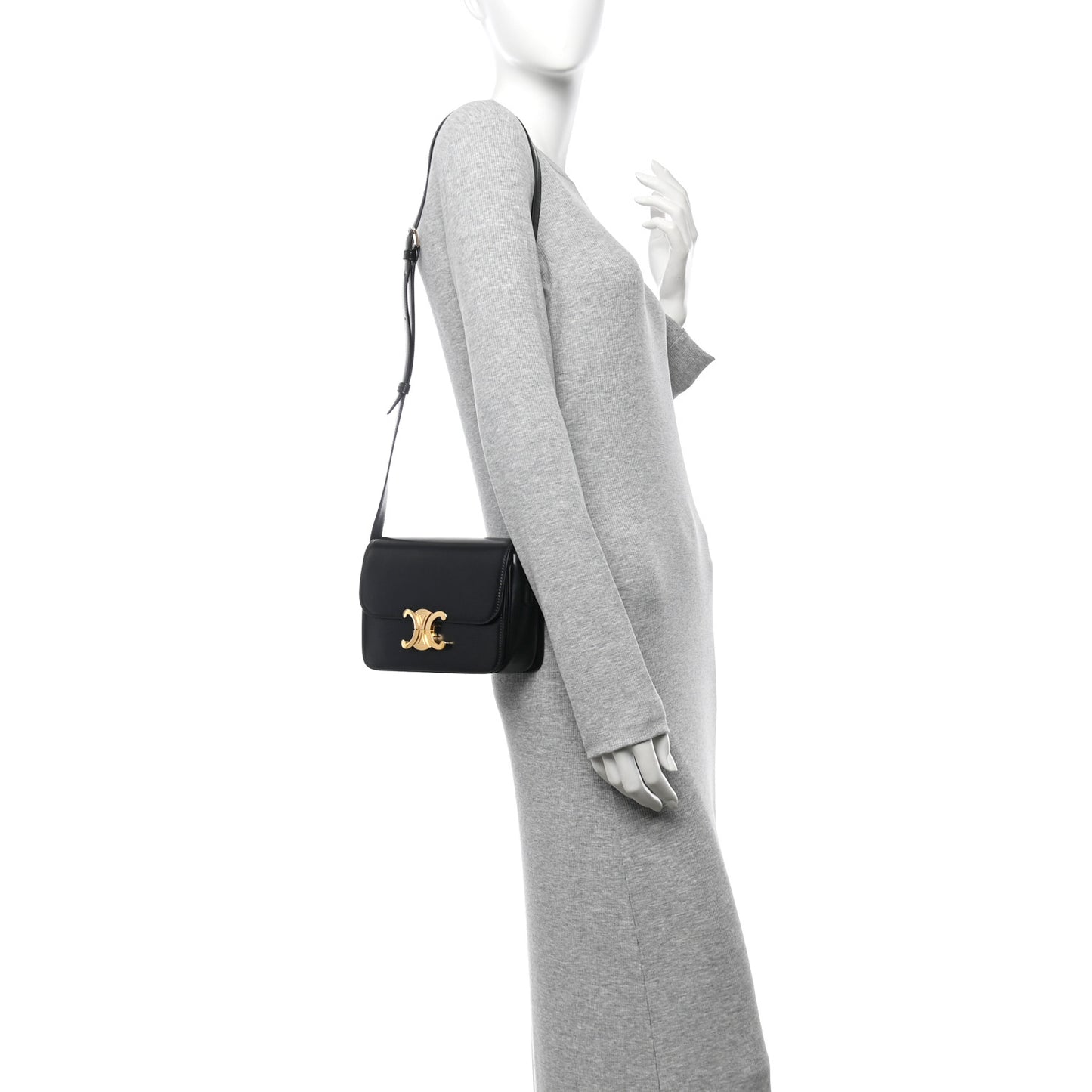 Shiny Calfskin Teen Triomphe Black