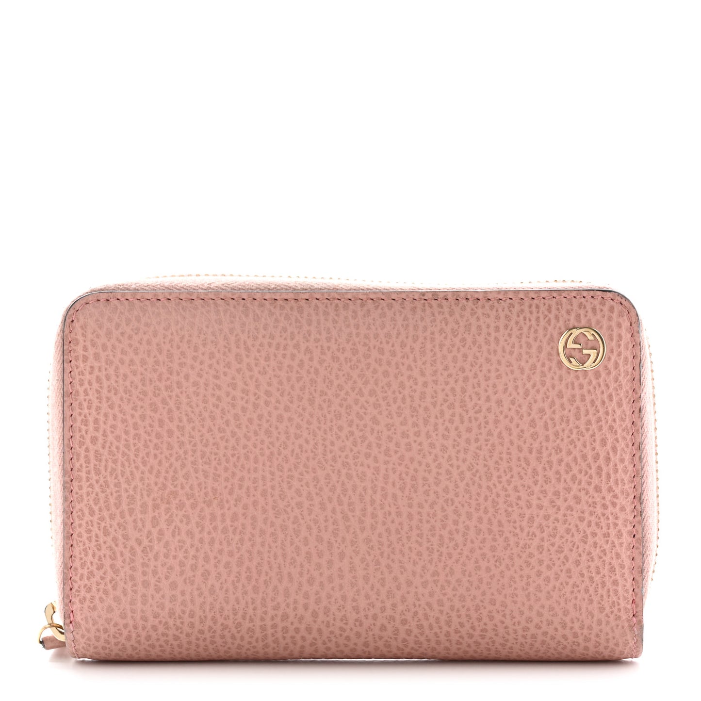 Dollar Calfskin Medium GG Zip Around Wallet Soft Pink