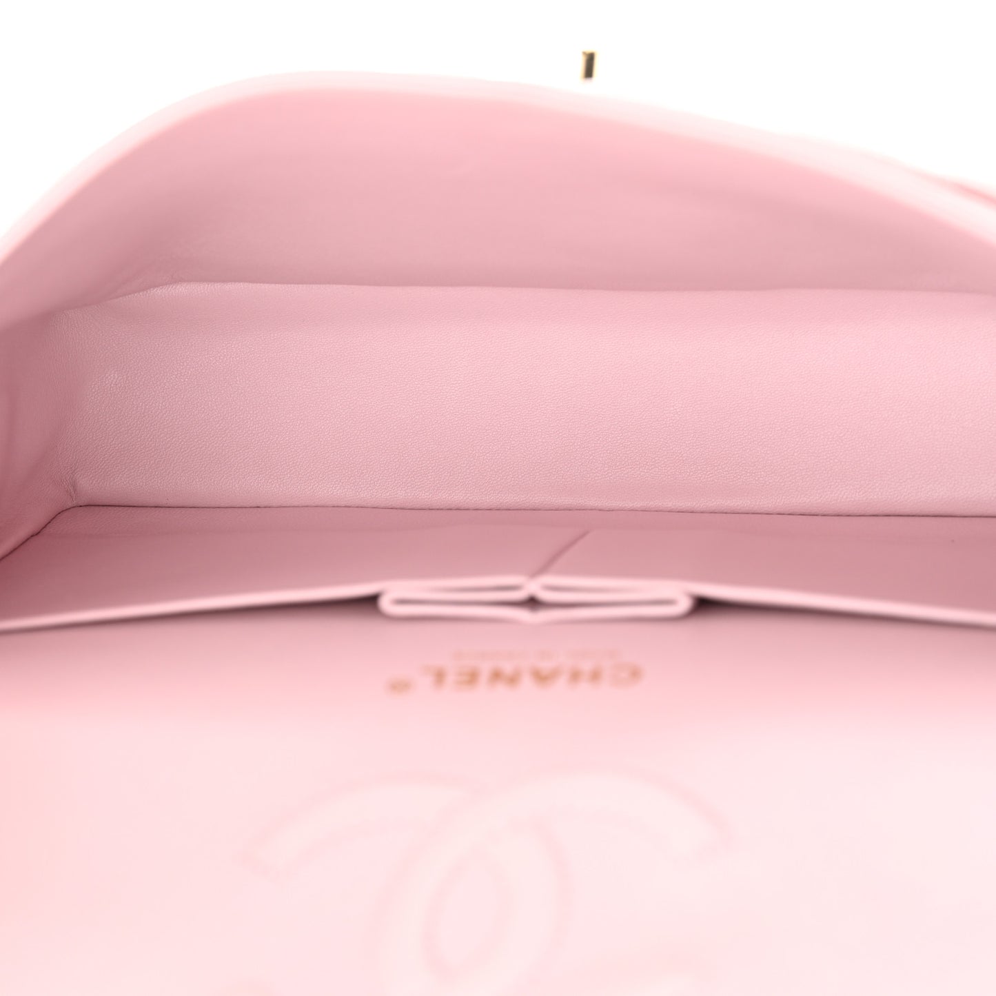 Caviar Quilted Medium Double Flap Light Pink