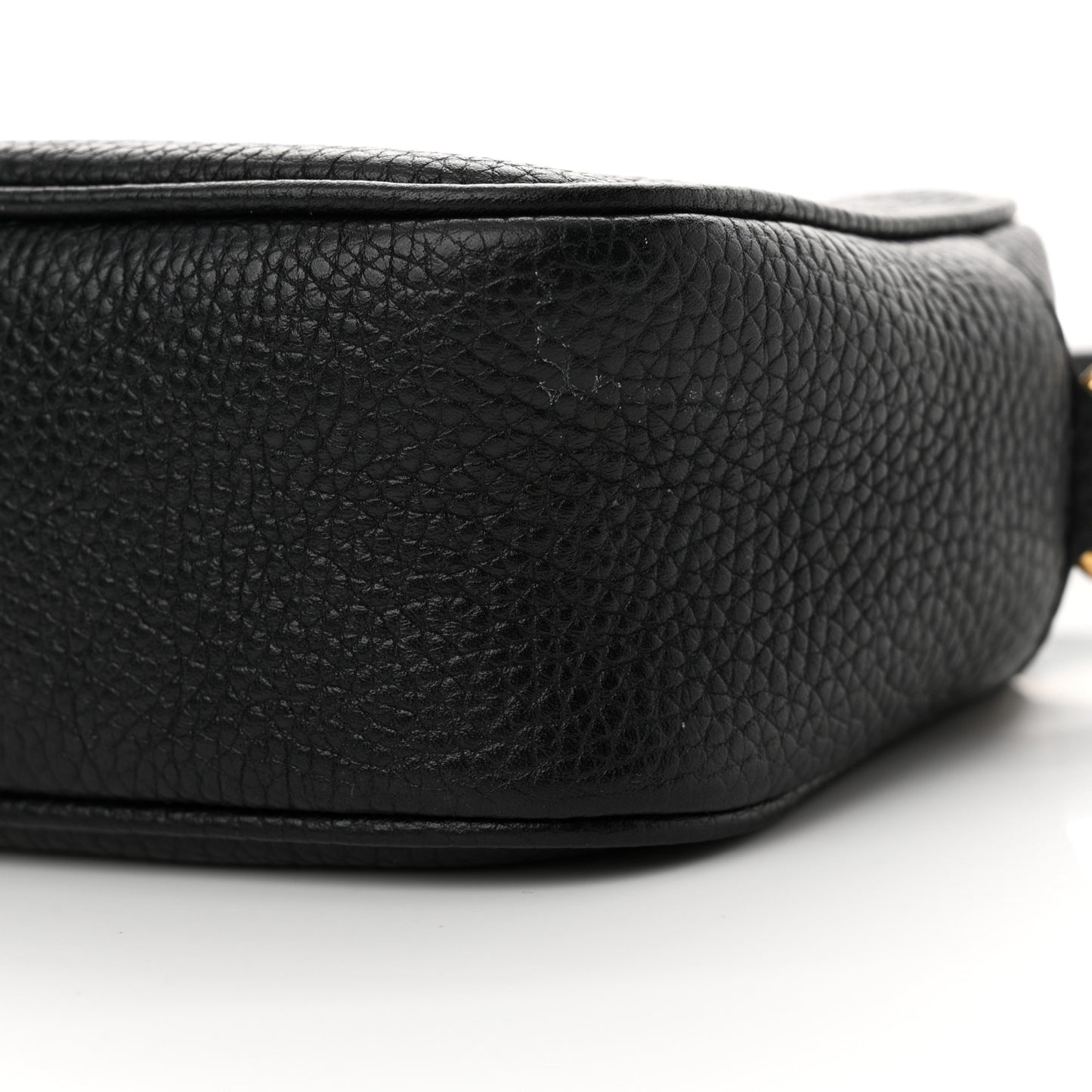 Pebbled Calfskin Mini Soho Disco Bag Black