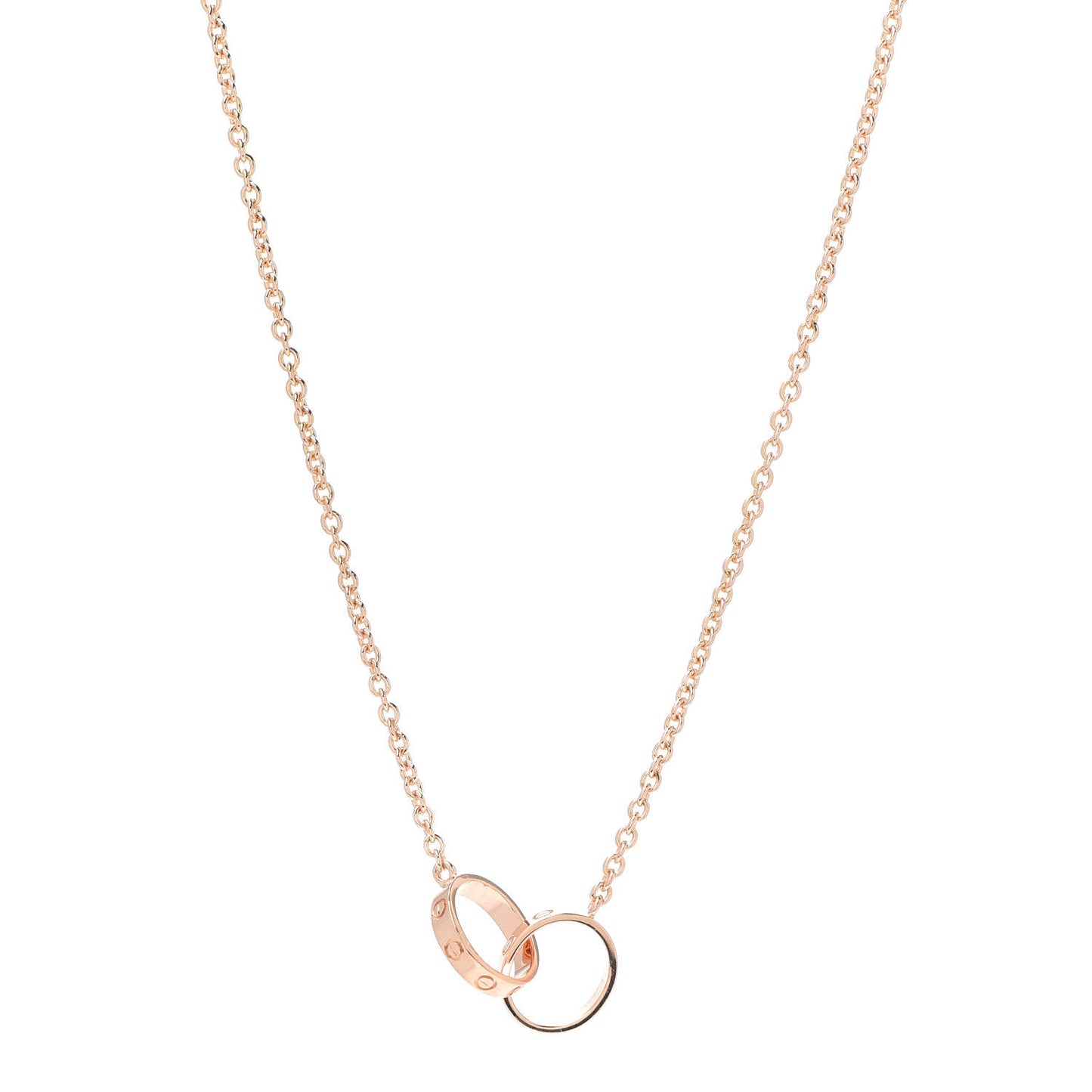 18K Pink Gold Interlocking LOVE Necklace