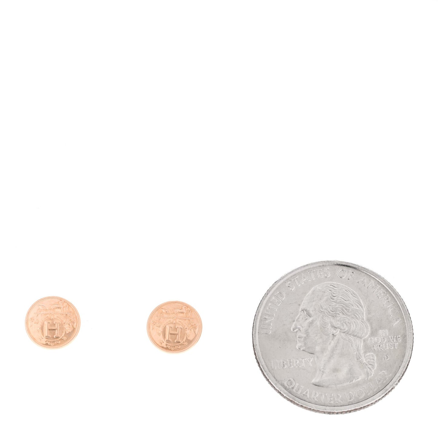 18K Rose Gold TPM Ex-Libris Stud Earrings