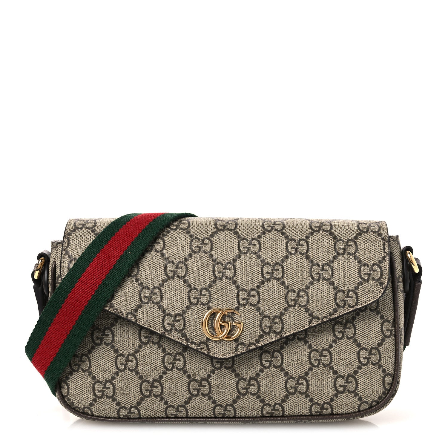 Gucci GG Supreme Monogram Textured Dollar Calfskin Web Mini Gucci GG Supreme Monogram Textured Dollar Calfskin Web Mini